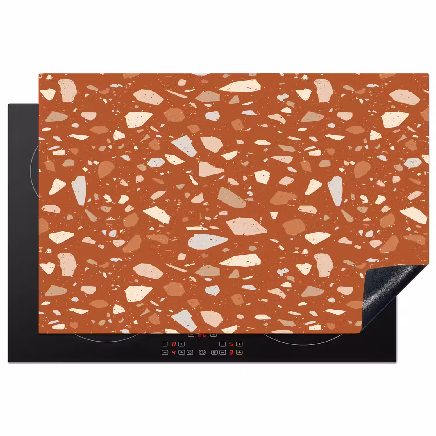 Terrazzo - Patroon - Klei Inductie beschermer vinyl 3mm klein 276 -3d