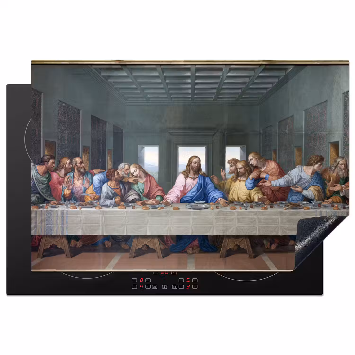 Het laatste avondmaal - Leonardo da Vinci Inductie beschermer vinyl 3mm klein -3d