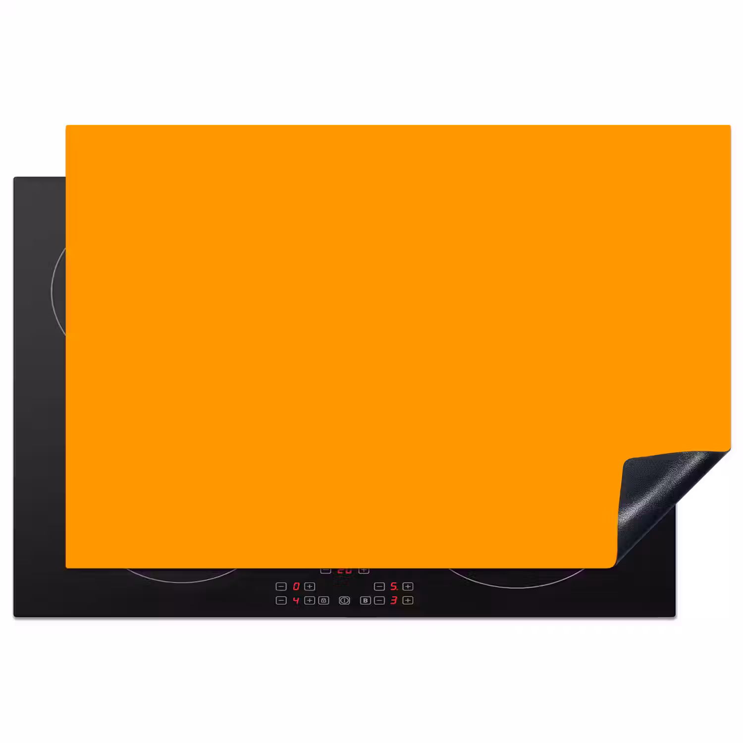 Warm - Ochre - Oranje Inductie beschermer vinyl 3mm klein 276 -3d