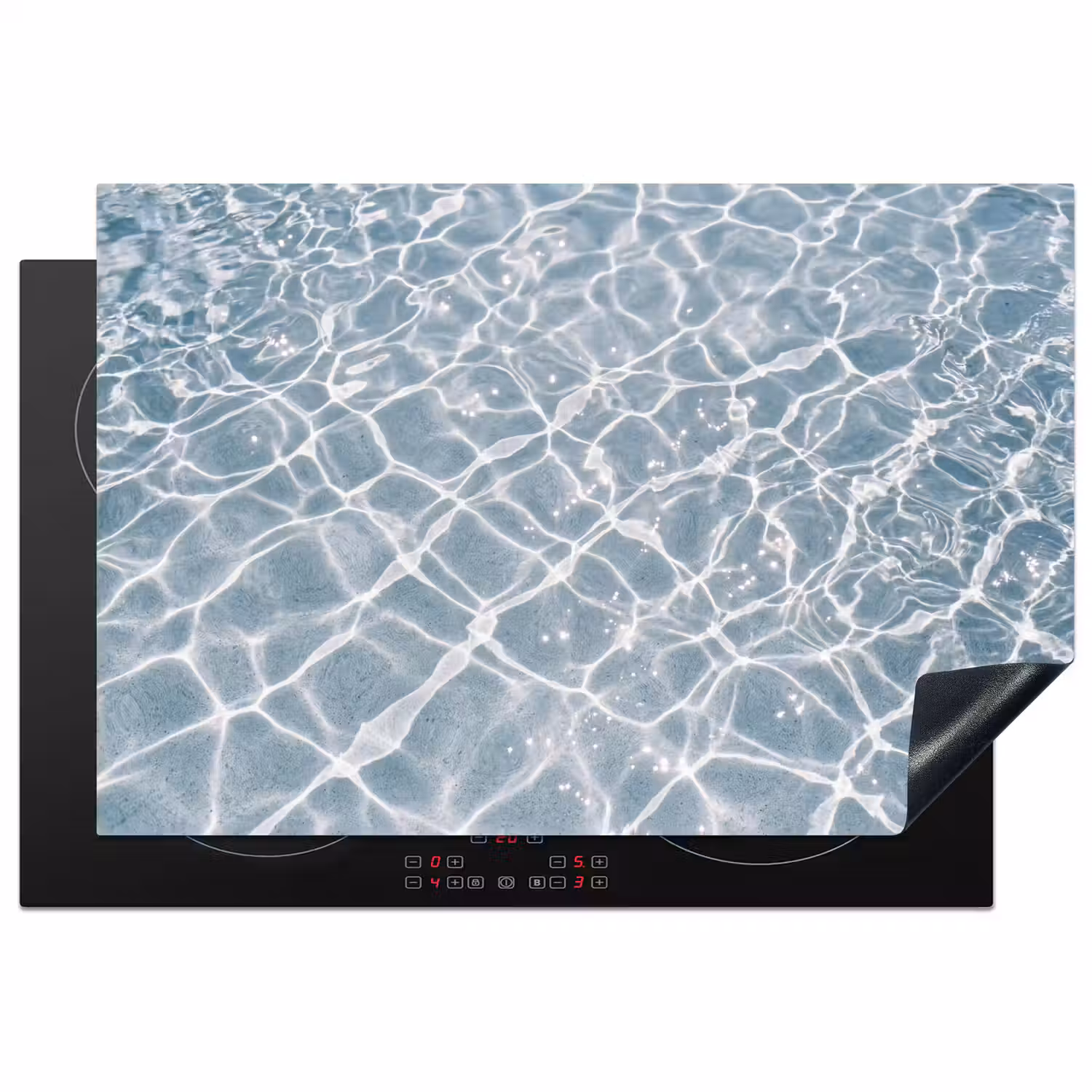 Water - Reflectie - Zonlicht Inductie beschermer vinyl 3mm klein -3d
