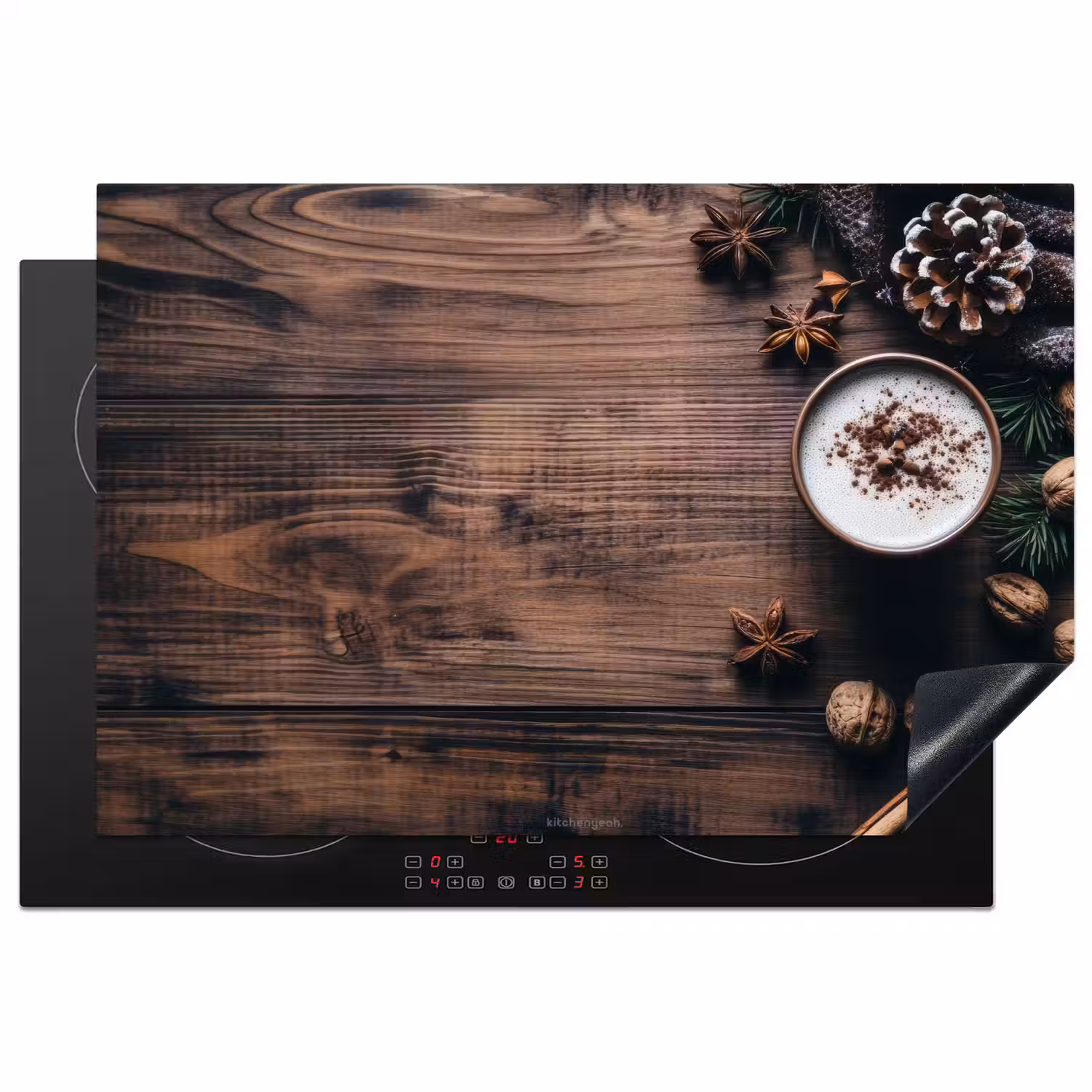 Winter - Houtlook - Stilleven Inductie beschermer vinyl 3mm klein -3d