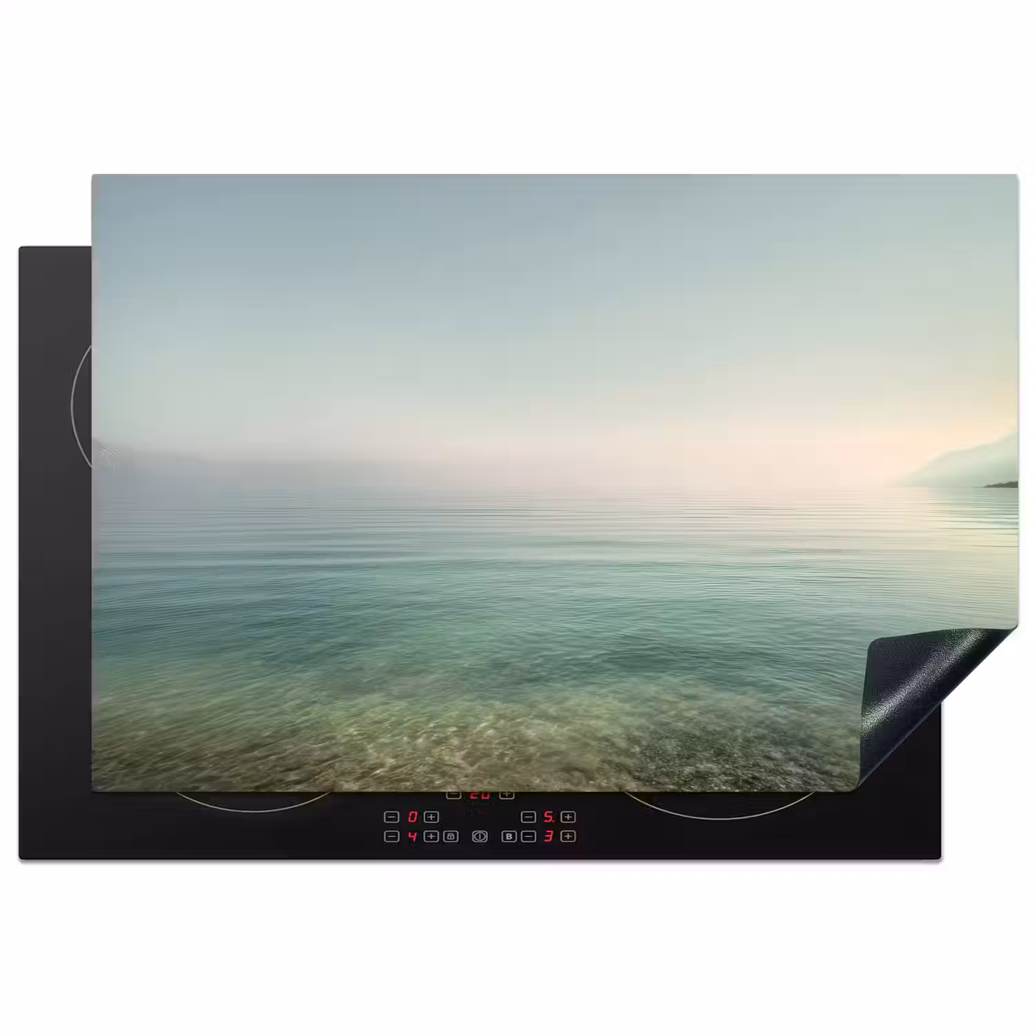 Zee - Horizon - Blauw - Mist Inductie beschermer vinyl 3mm klein -3d