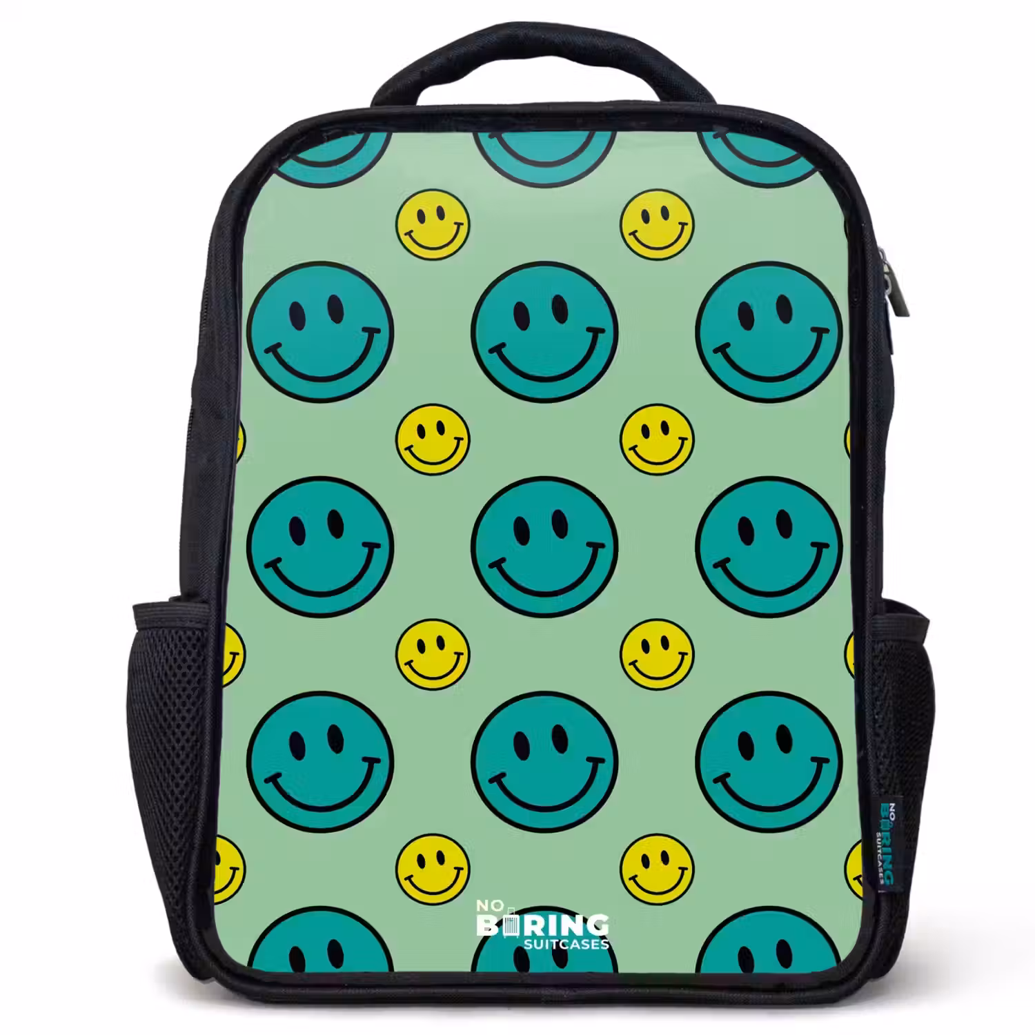 All smiles groen Rugzak - Zwart middel -3d