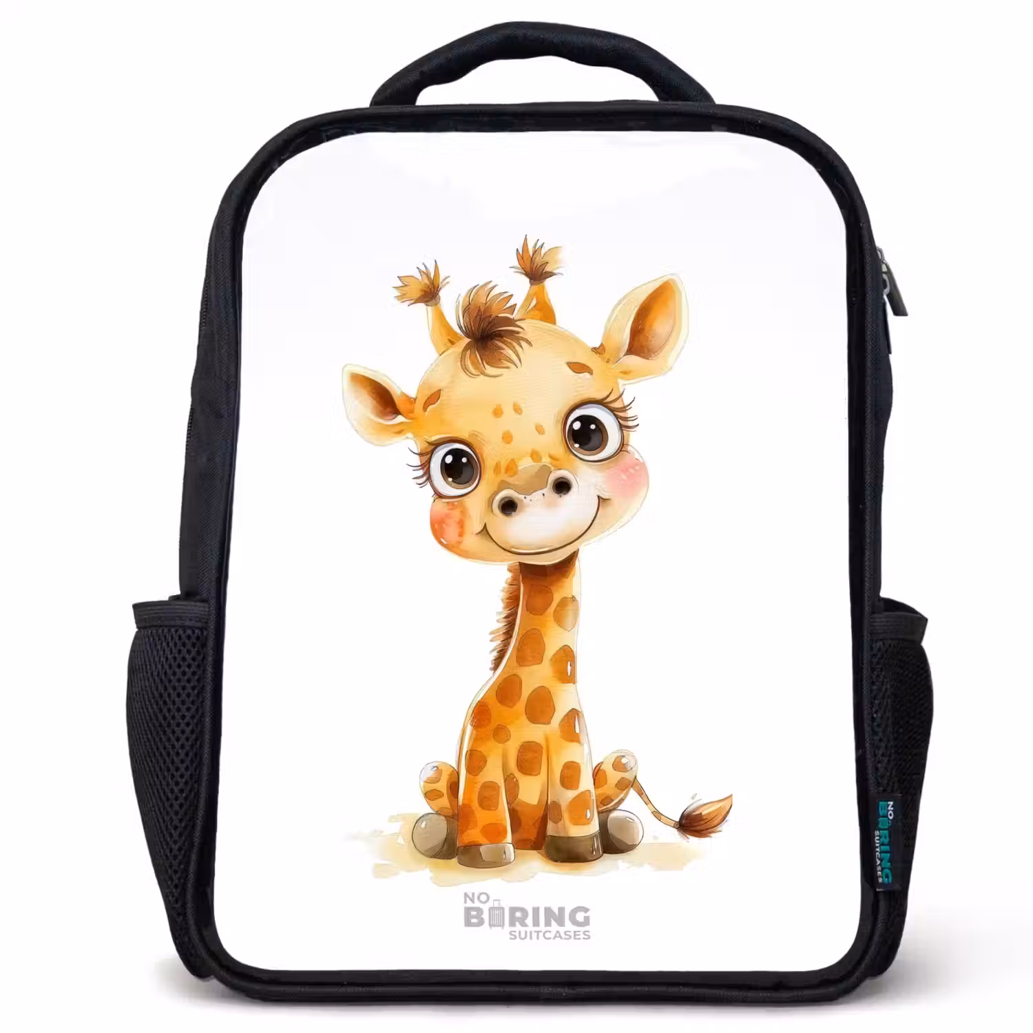 Baby giraffe Rugzak - Zwart middel -3d