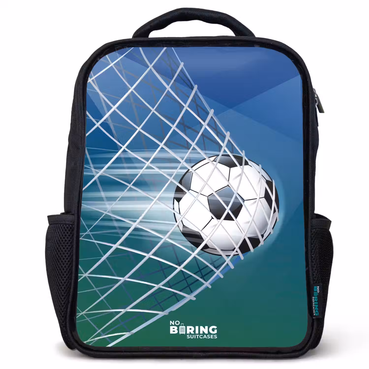 Bal in het goal Rugzak - Zwart middel -3d
