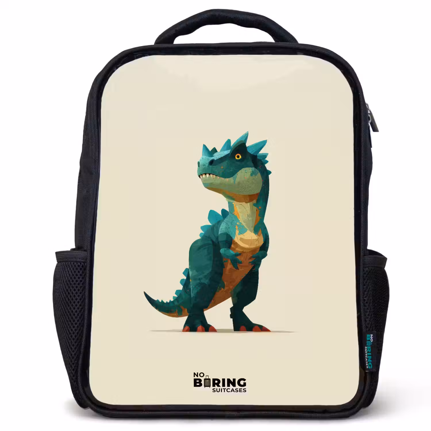 Dino - Dier - Groen Rugzak - Zwart middel -3d