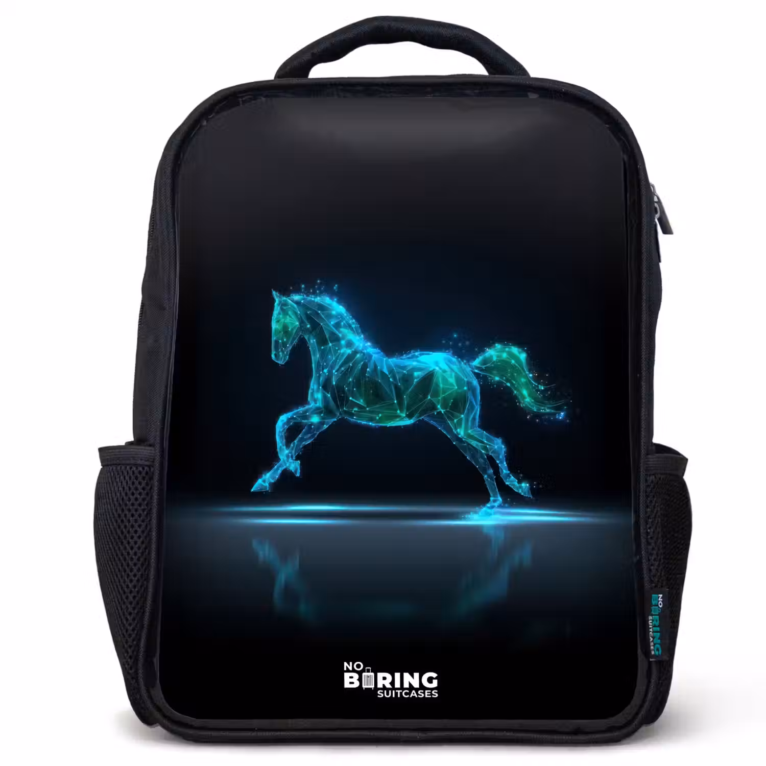 Futuristisch galopperend paard Rugzak - Zwart middel -3d