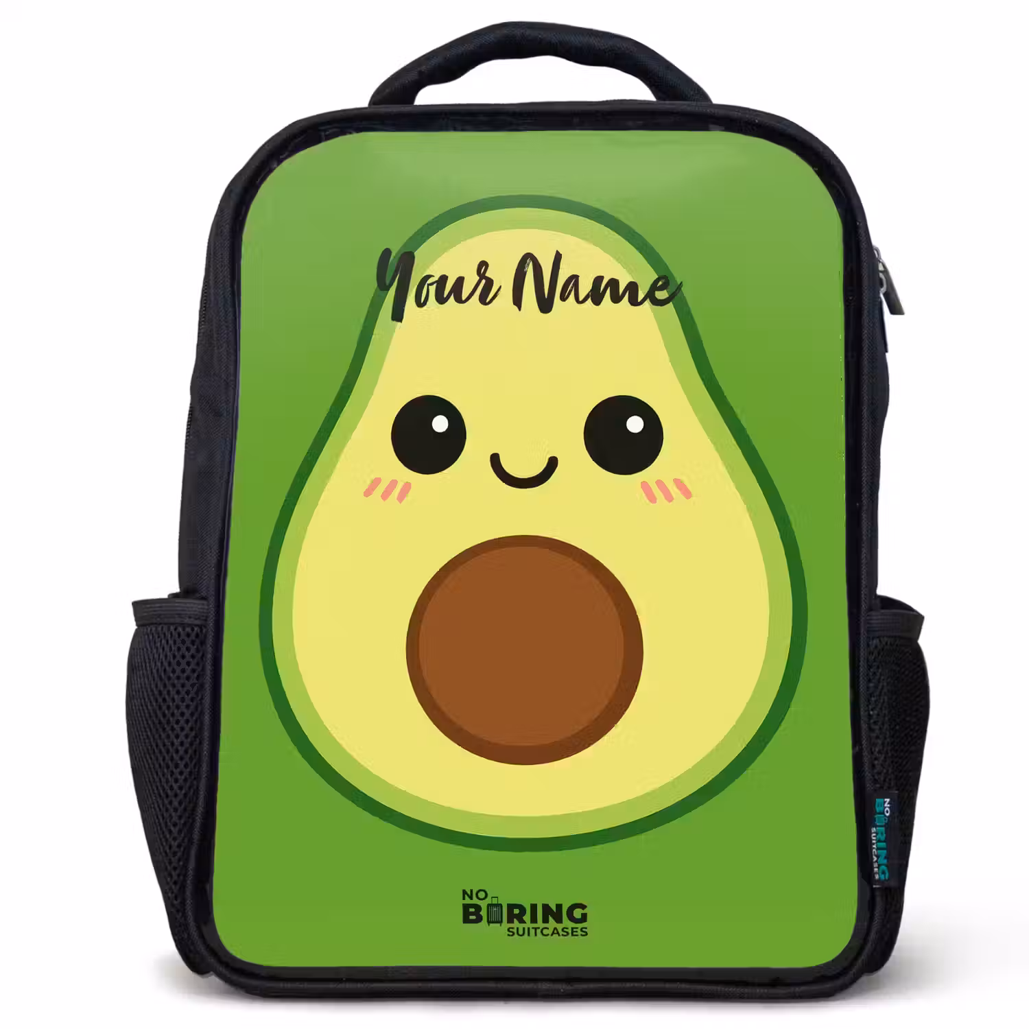 Kawai - Avocado - Groen Rugzak - Zwart middel -3d