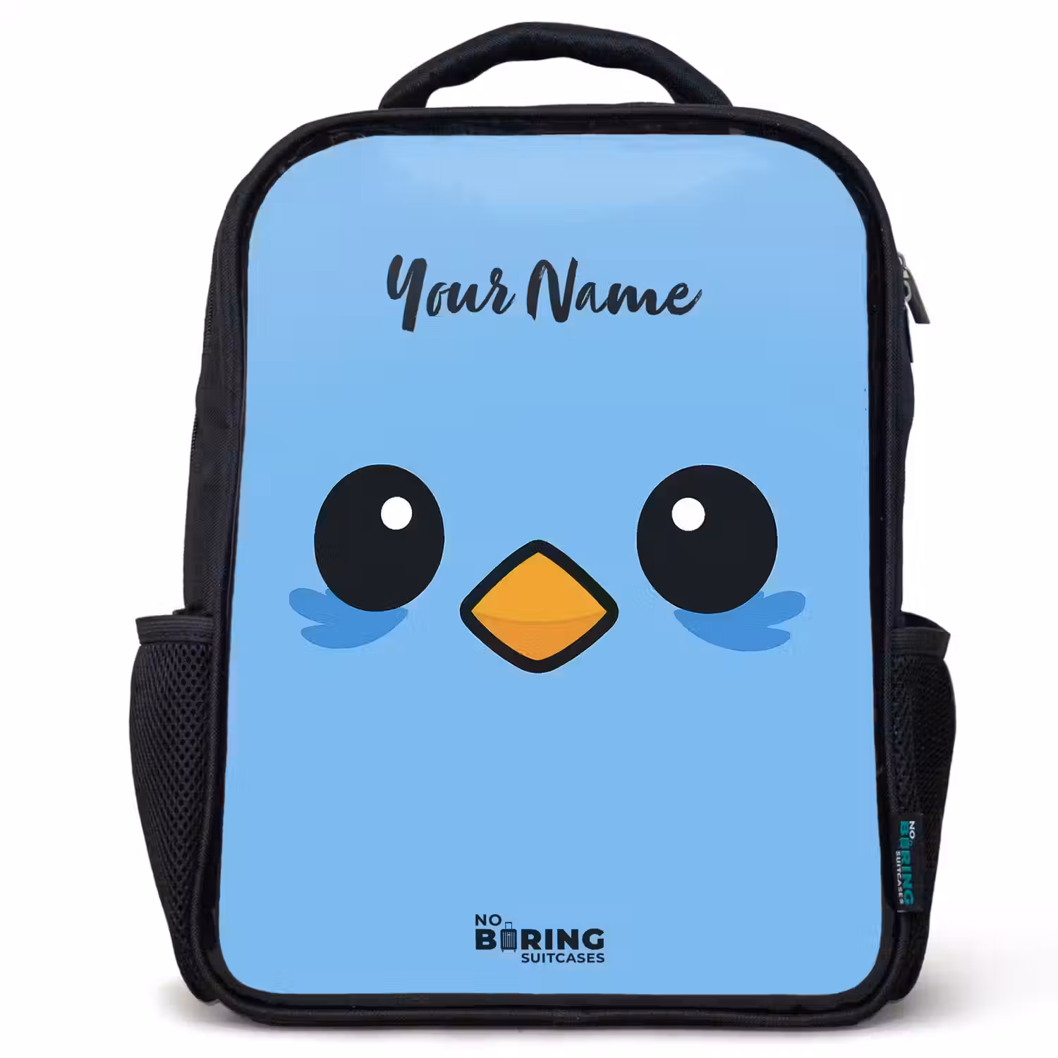 Kawai - Vogel - Blauw Rugzak - Zwart middel -3d