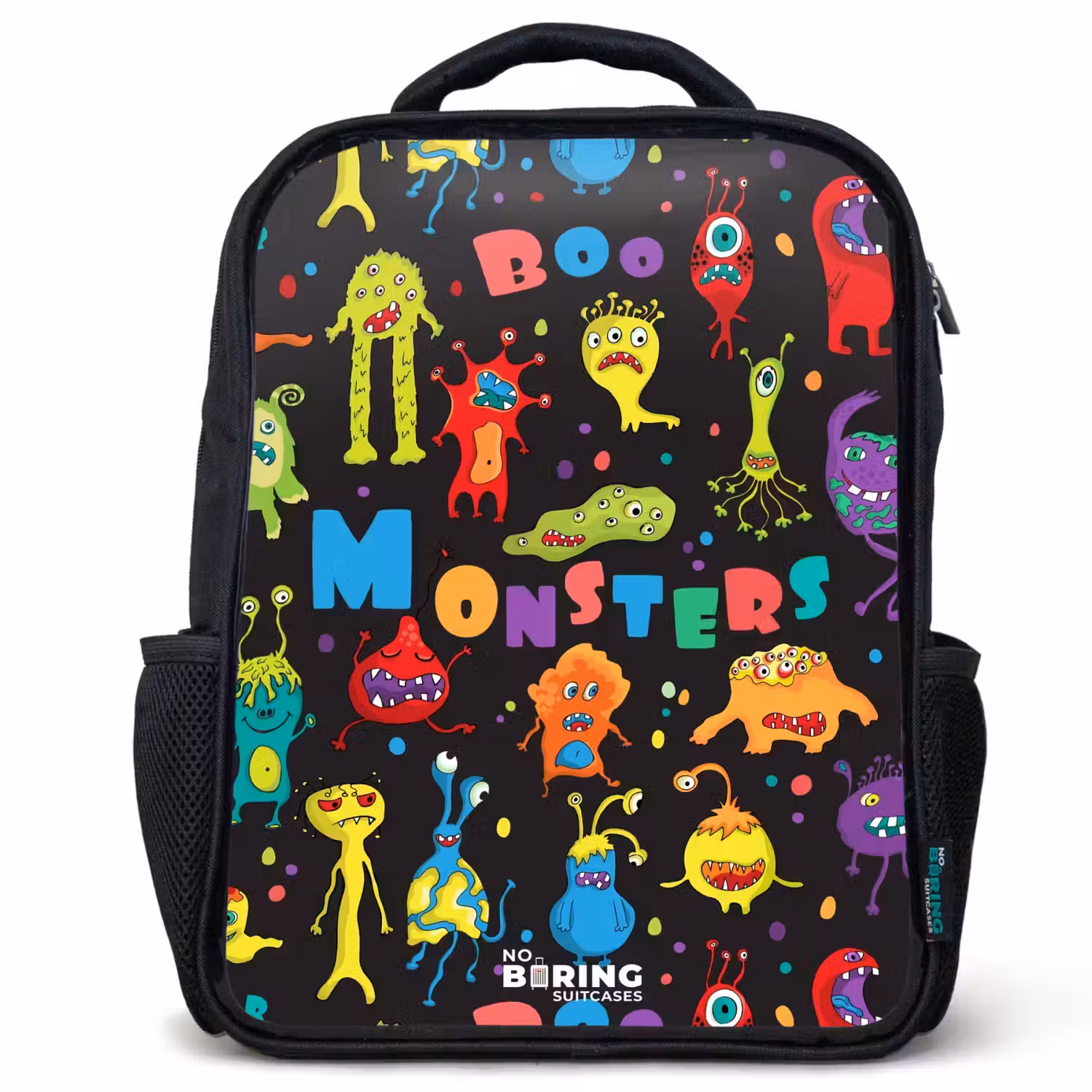 Patroon van monsters Rugzak - Zwart middel -3d