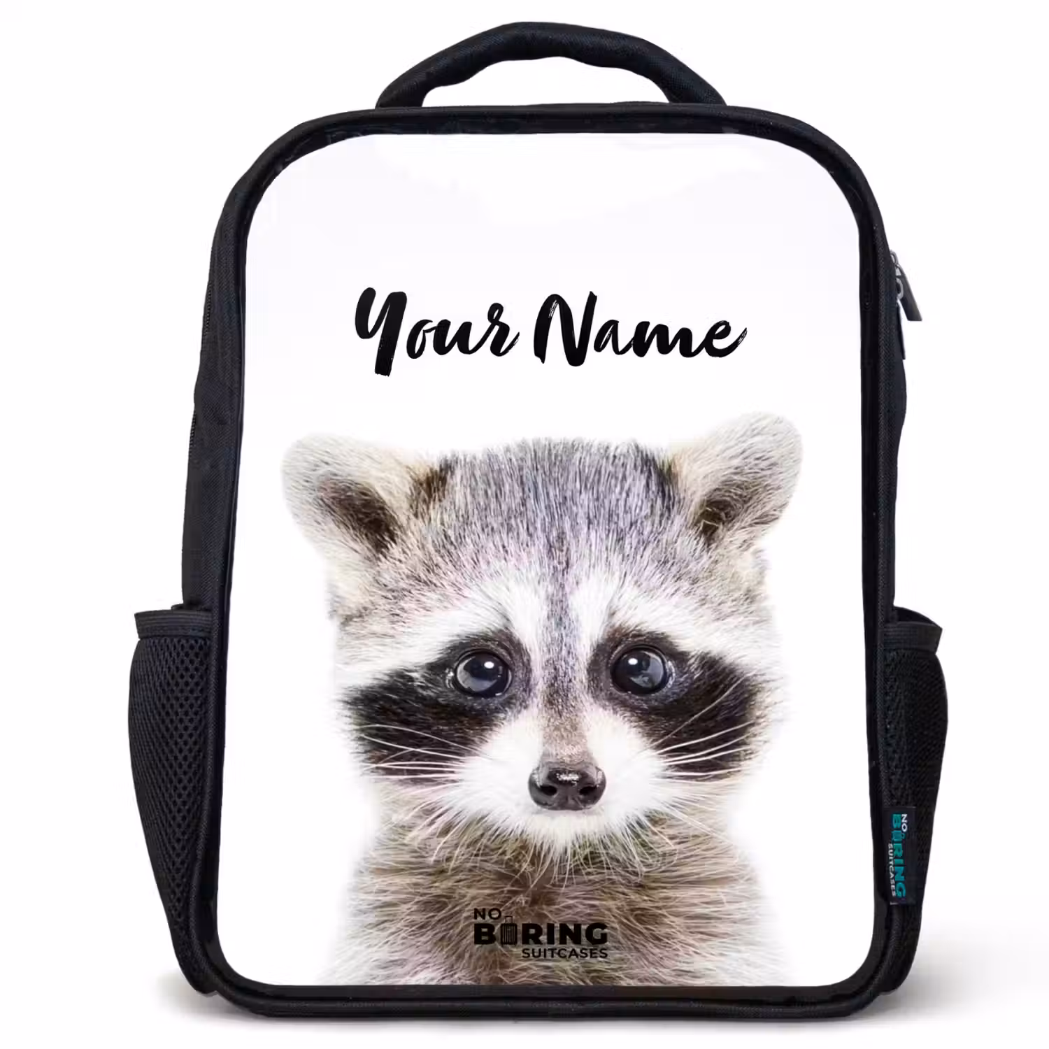 Rachid Racoon Rugzak - Zwart middel -3d