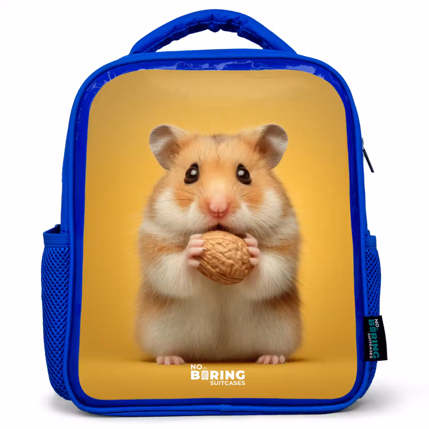Hamster - Walnoot - Dier Kinderrugzak - Blauw middel -3d