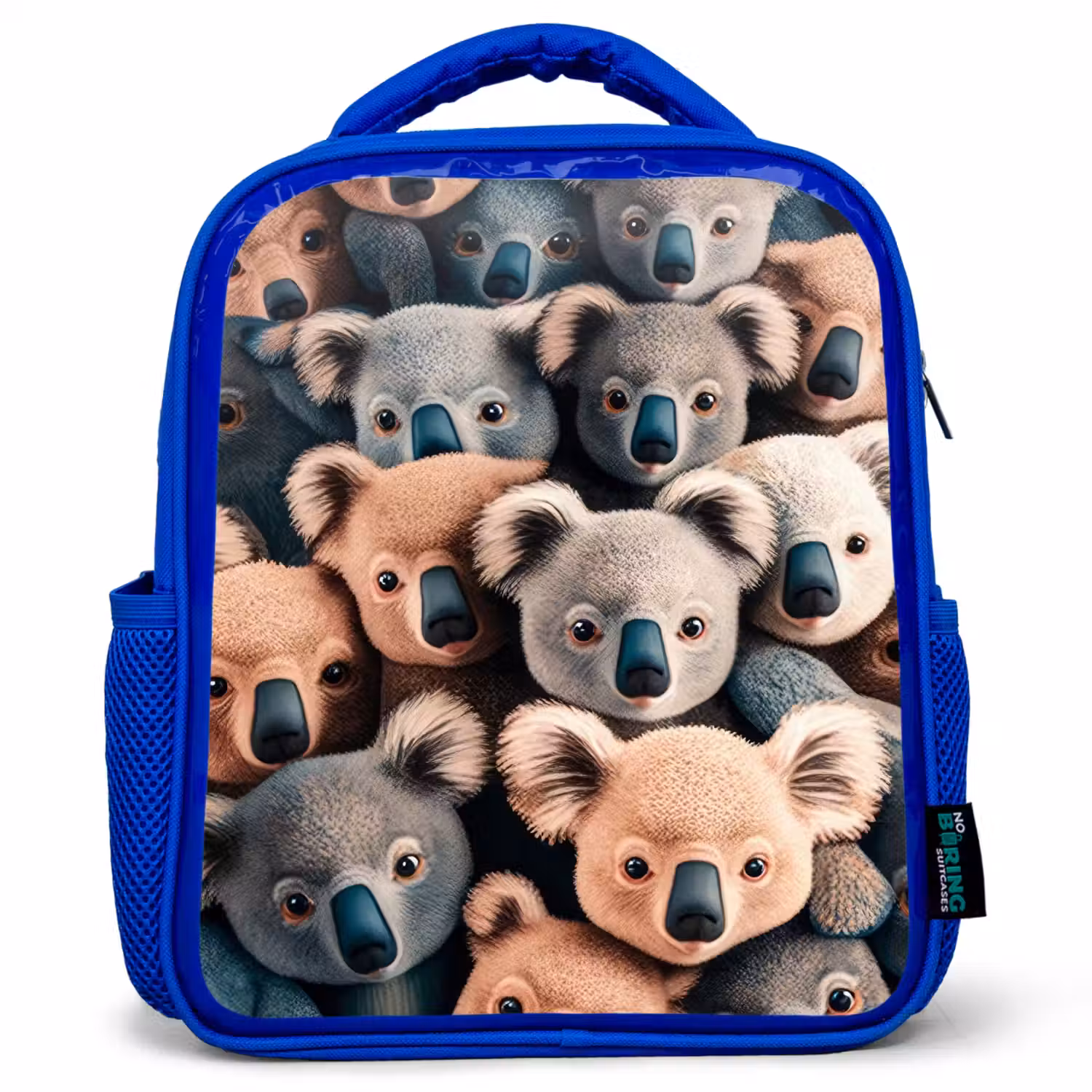 Koala Kapriolen Kinderrugzak - Blauw middel -3d
