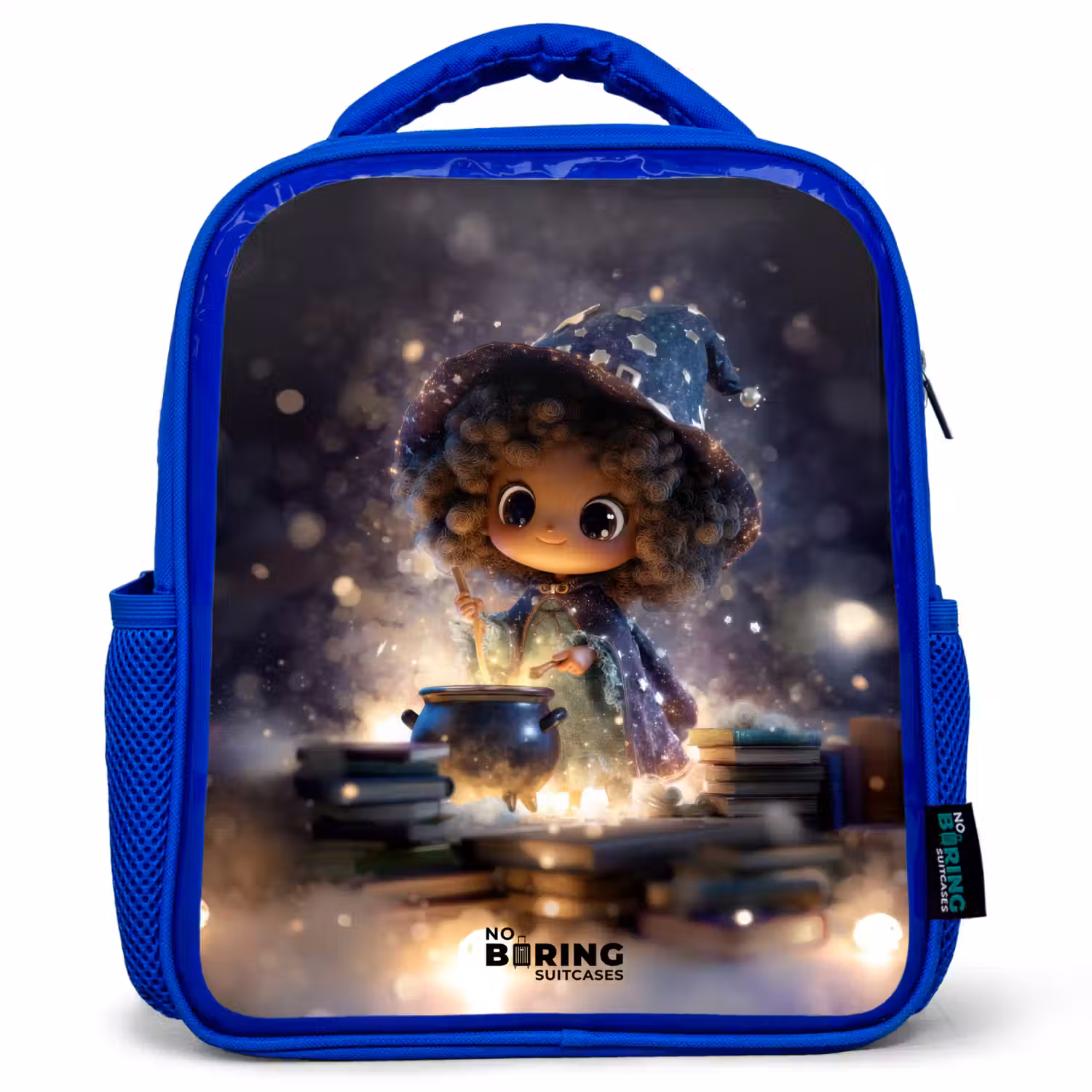 Magische Nacht vol Toverkunst Kinderrugzak - Blauw middel -3d