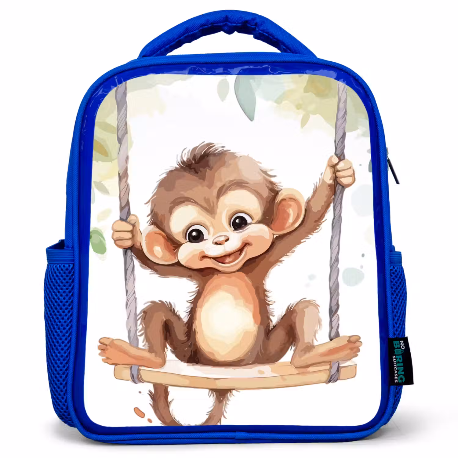 Aap - Dier - Kinderen - Jungle Kinderrugzak - Blauw middel -3d