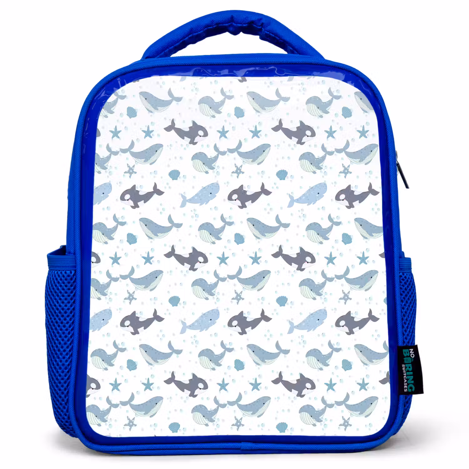Oceaan - Walvis - Orka - Blauw Kinderrugzak - Blauw middel 862 -3d