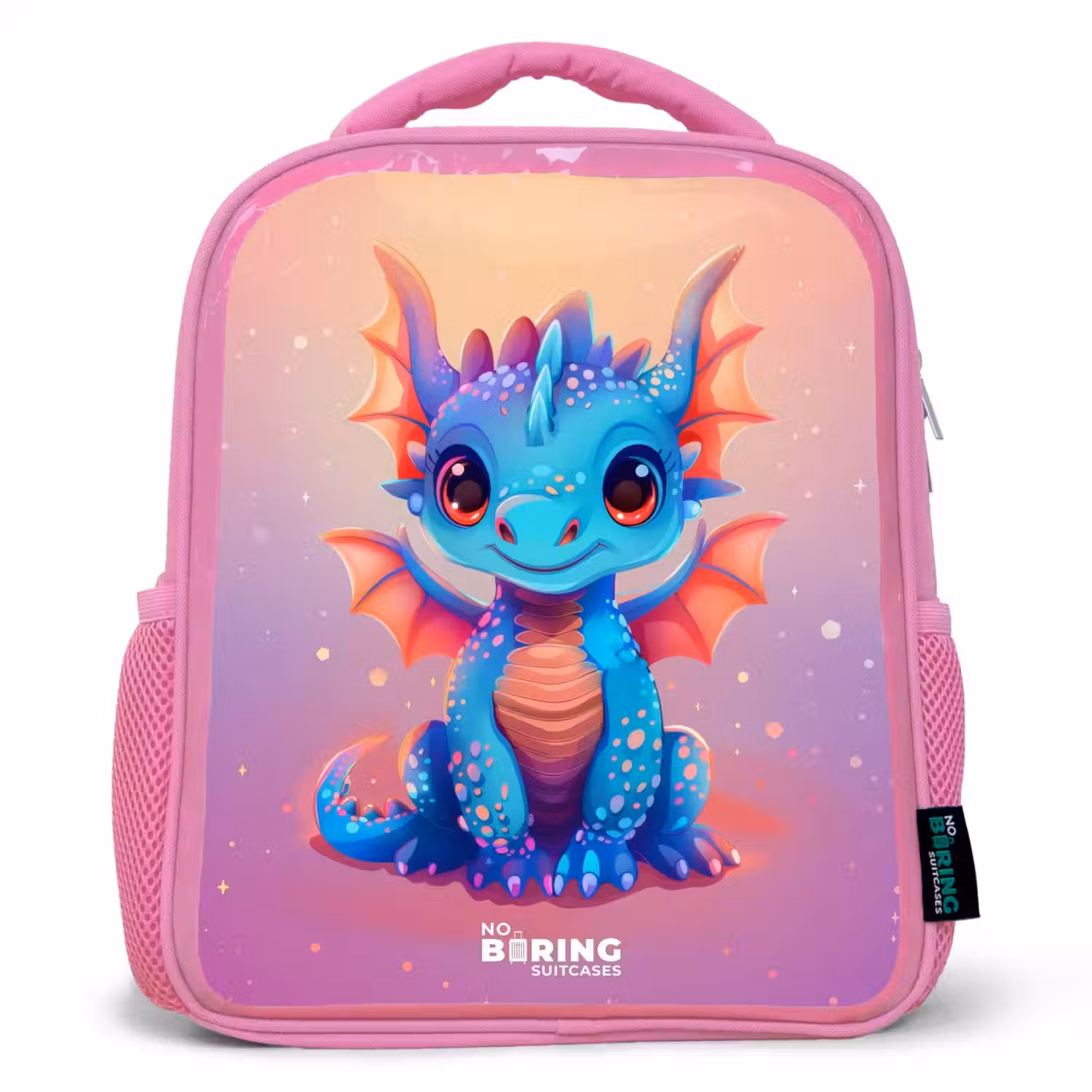 Schattige baby draak Kinderrugzak - Roze middel -3d