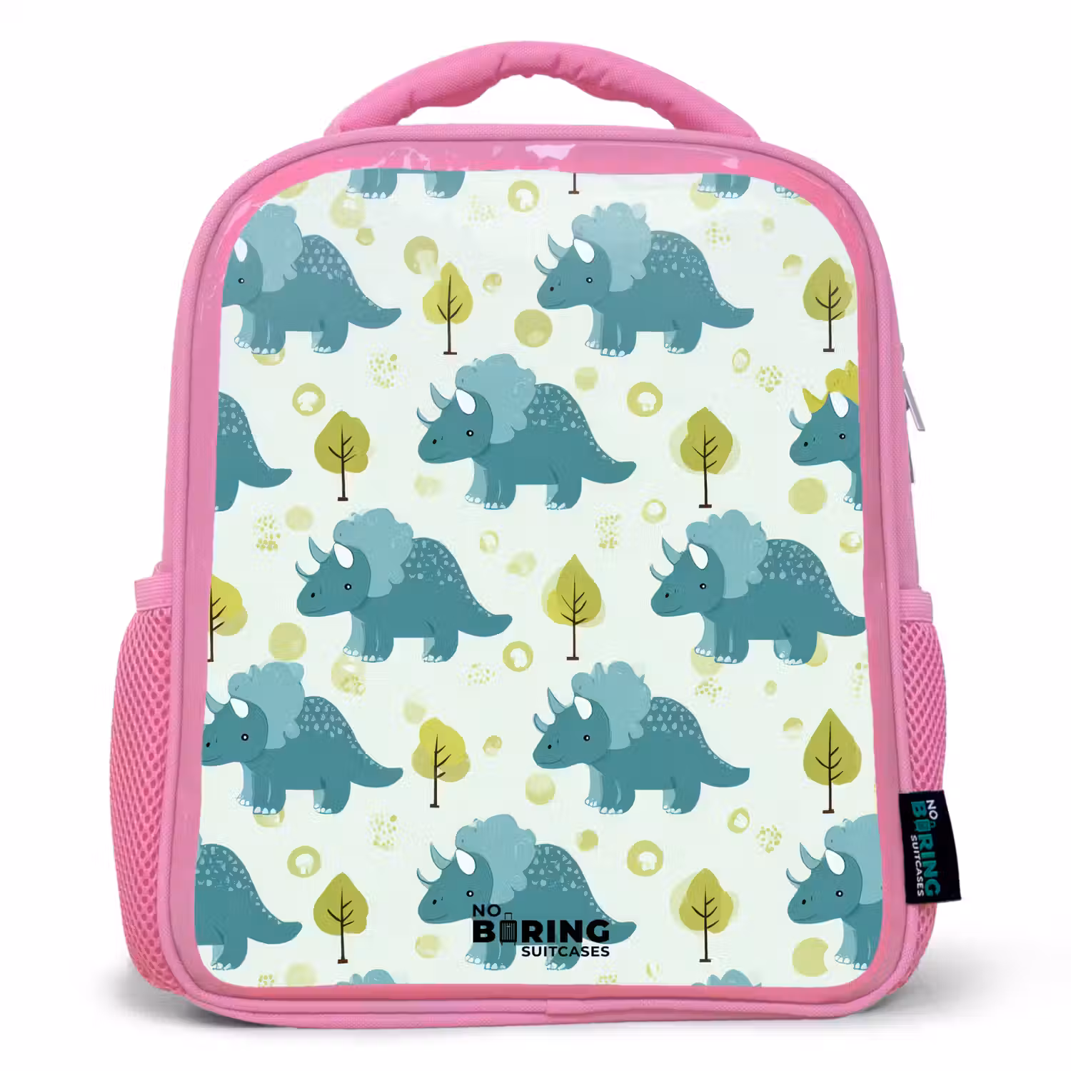 Dinos - Patroon - Natuur Kinderrugzak - Roze middel -3d