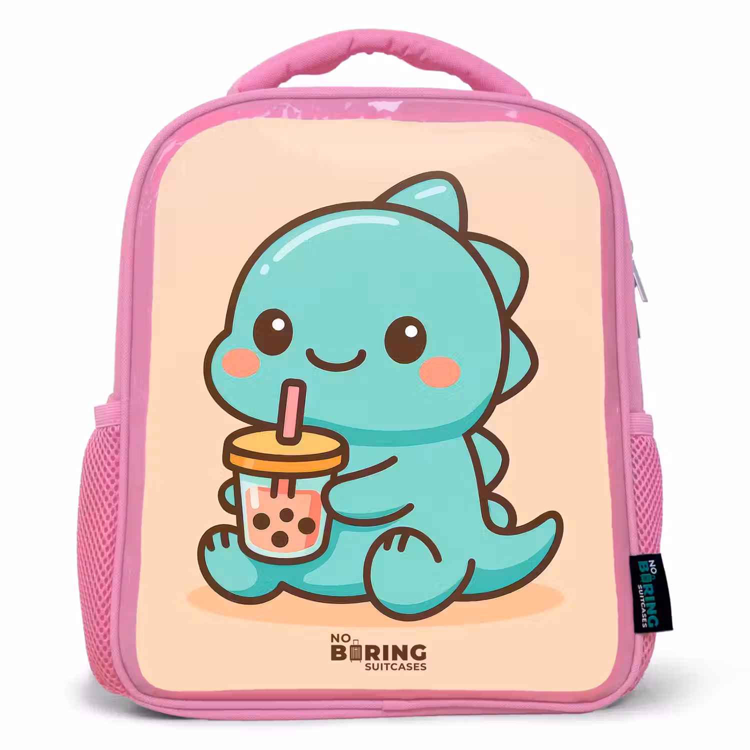 Kawai - Dino - Bubbletea Kinderrugzak - Roze middel -3d