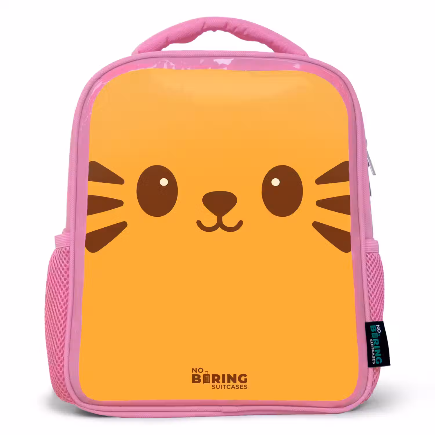 Kawai - Tijger - Oranje Kinderrugzak - Roze middel -3d