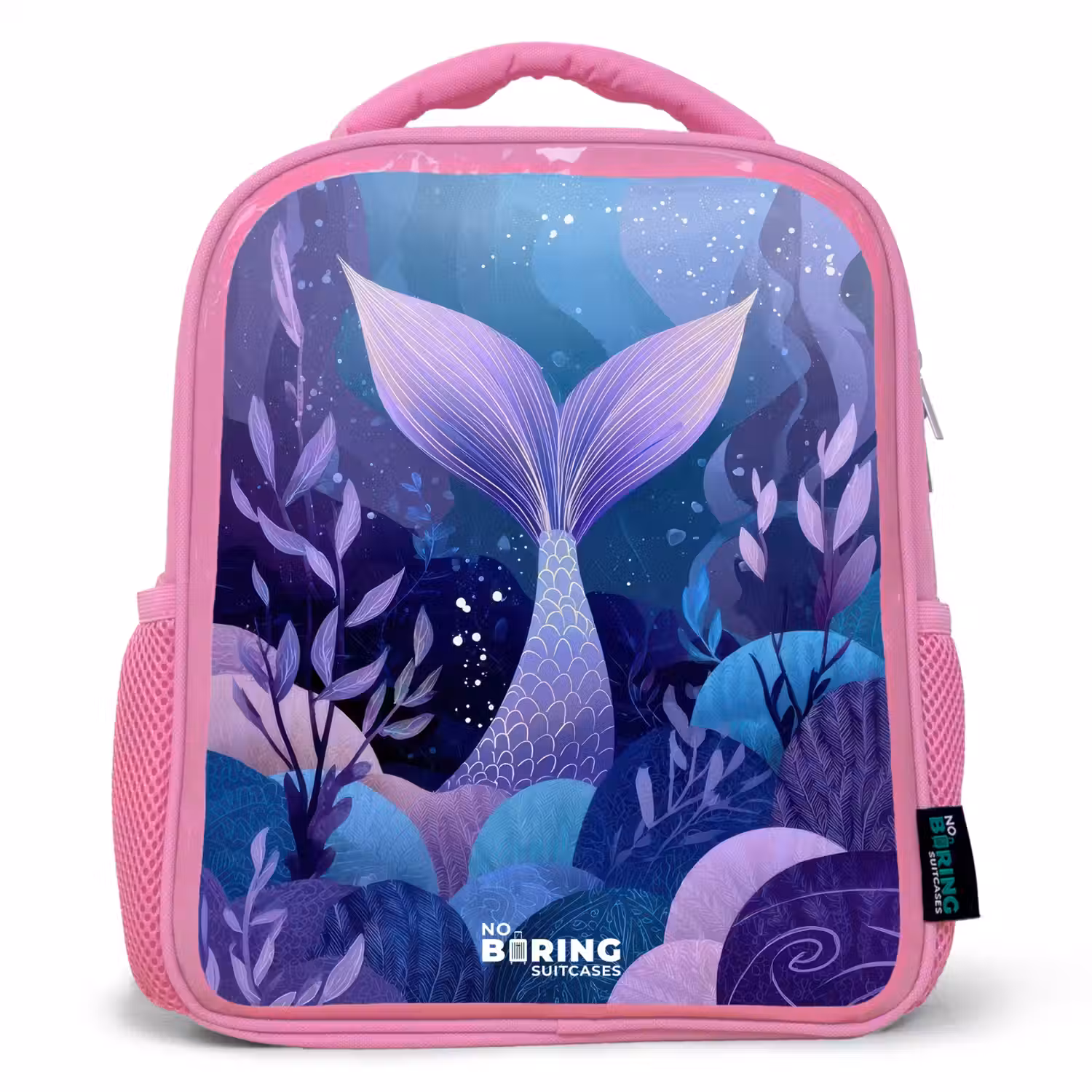Zeemeermin - Onderwater - Paars - Blauw Kinderrugzak - Roze middel -3d