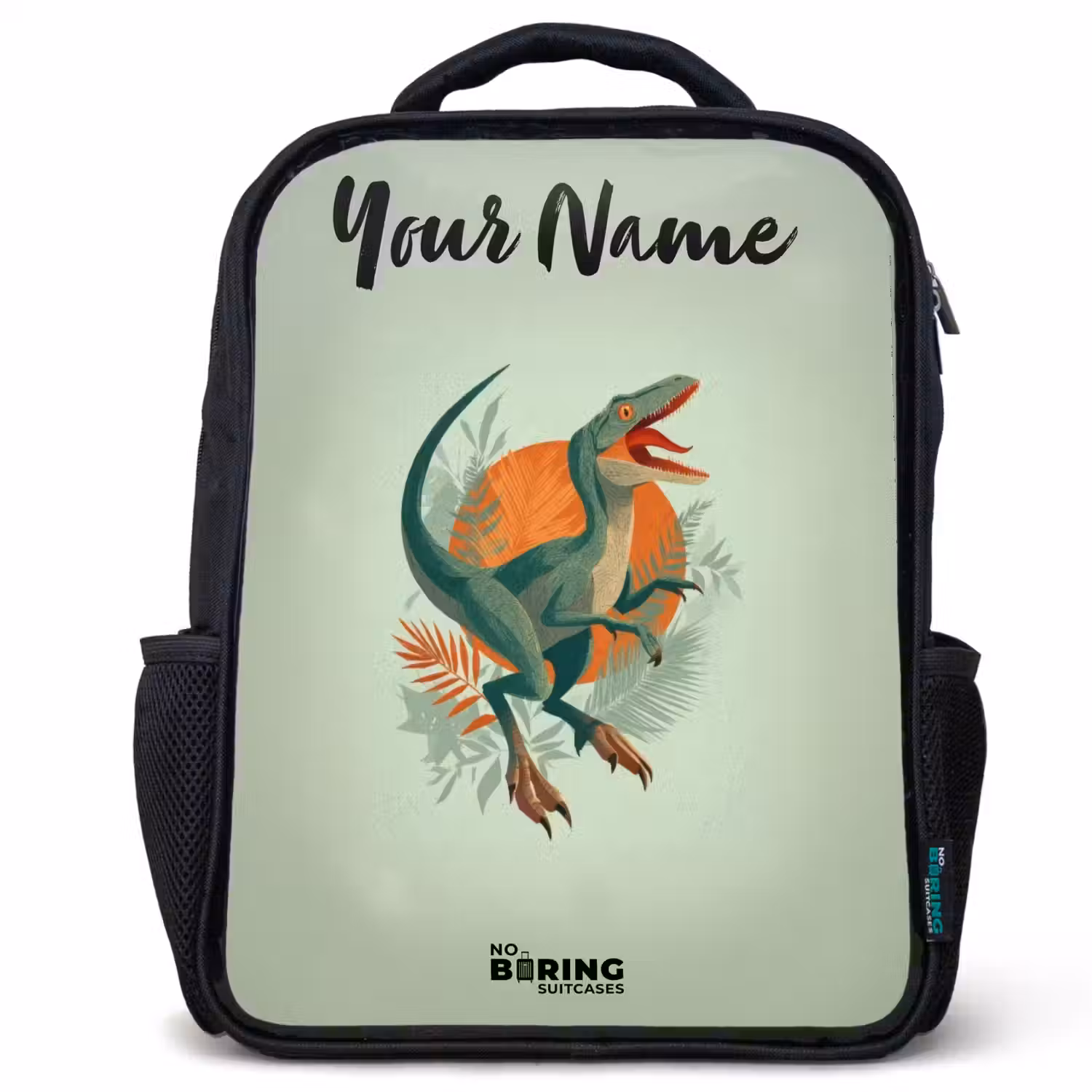 Dier - Dino - Natuur Rugzak - Zwart middel -3d