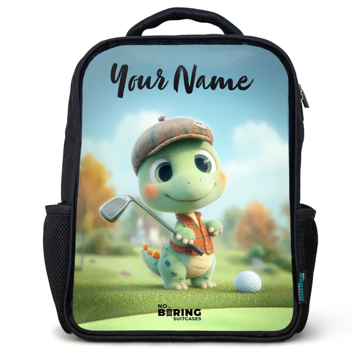 Golf - Dino - Groen Rugzak - Zwart middel -3d