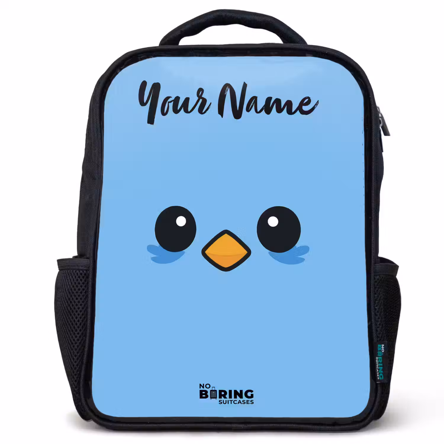 Kawai - Vogel - Blauw Rugzak - Zwart middel -3d