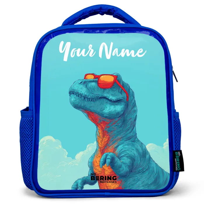 Dino - Zonnebril - Blauw Kinderrugzak - Blauw middel -3d
