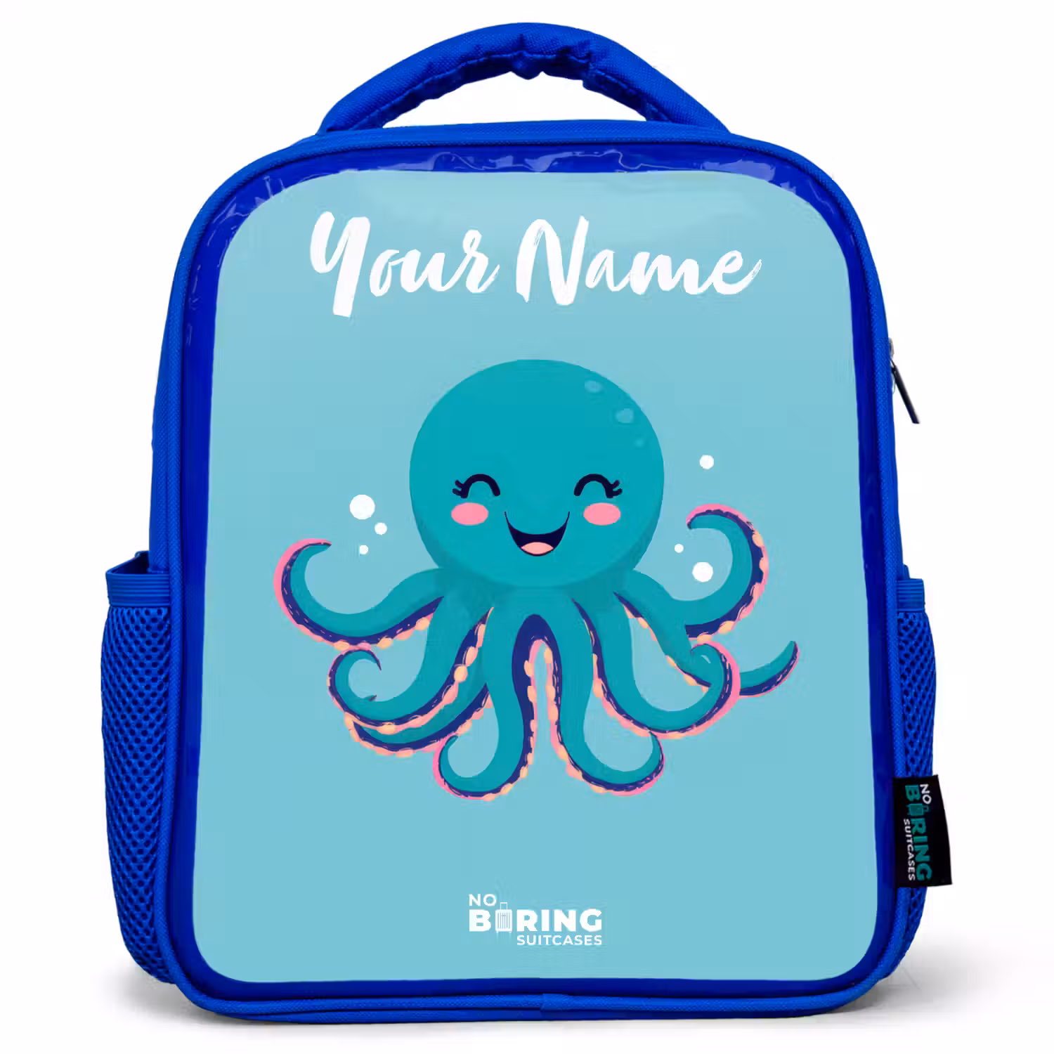 Octopus - Water - Blauw Kinderrugzak - Blauw middel -3d