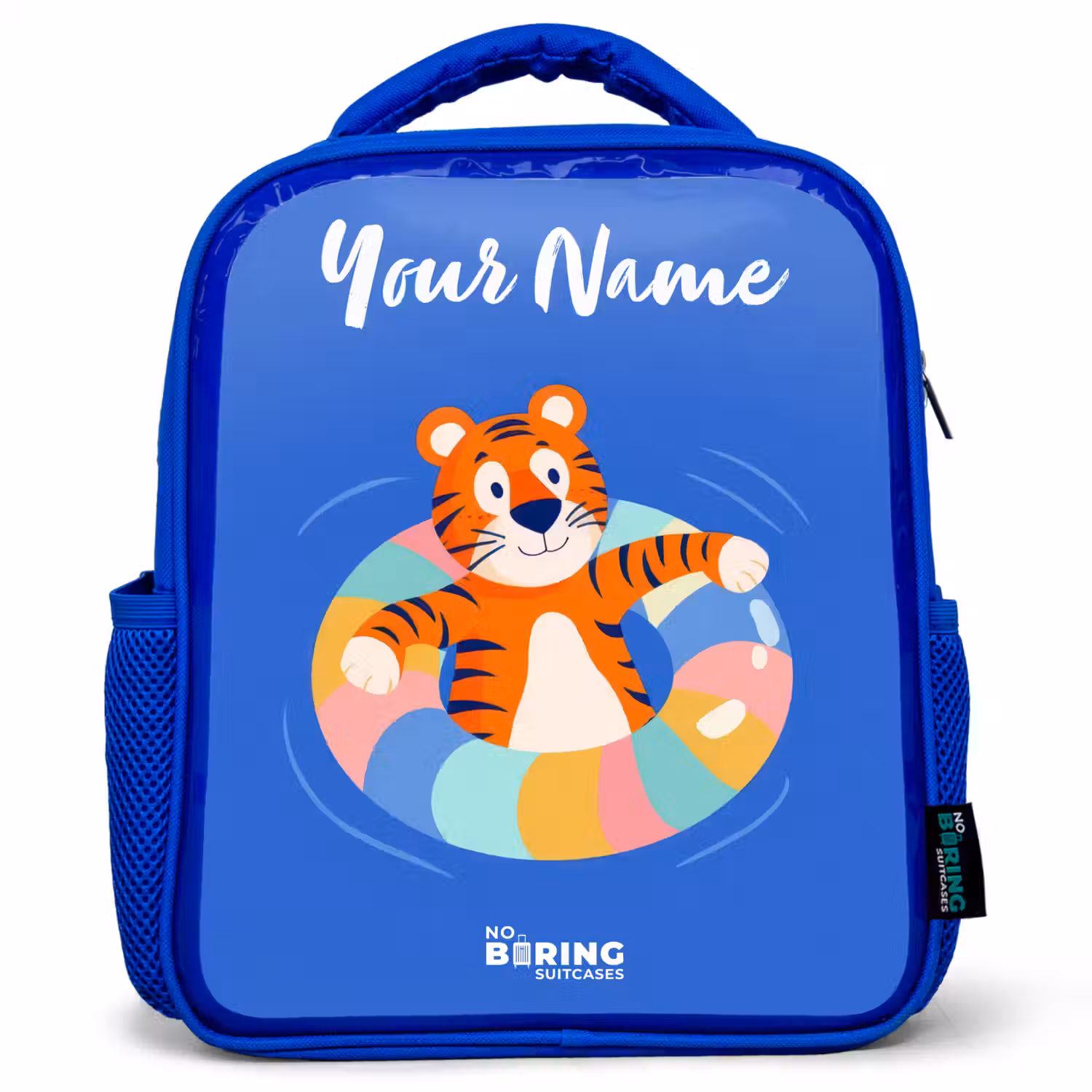 Tijger - Zwemband - Water Kinderrugzak - Blauw middel -3d