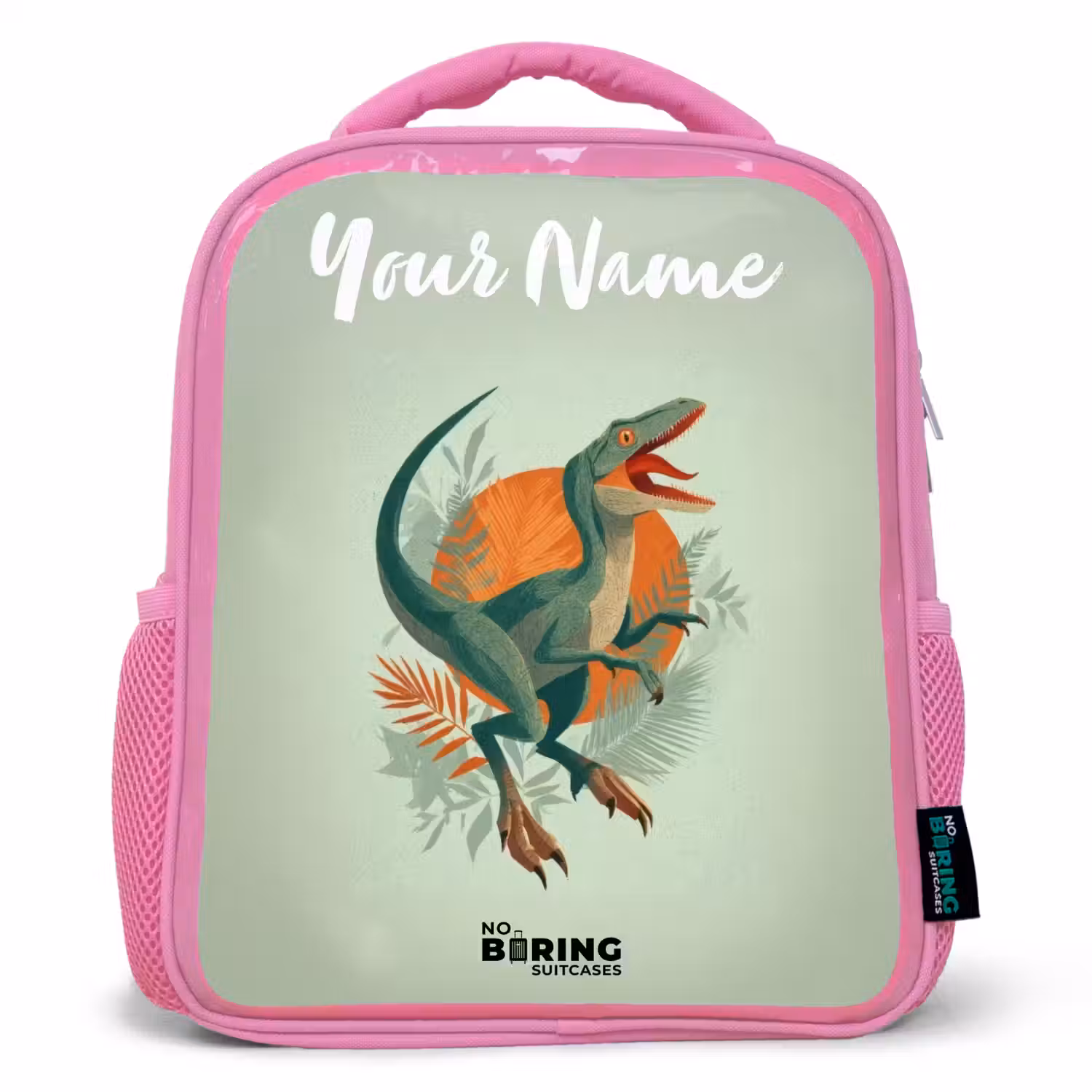 Dier - Dino - Natuur Kinderrugzak - Roze middel -3d