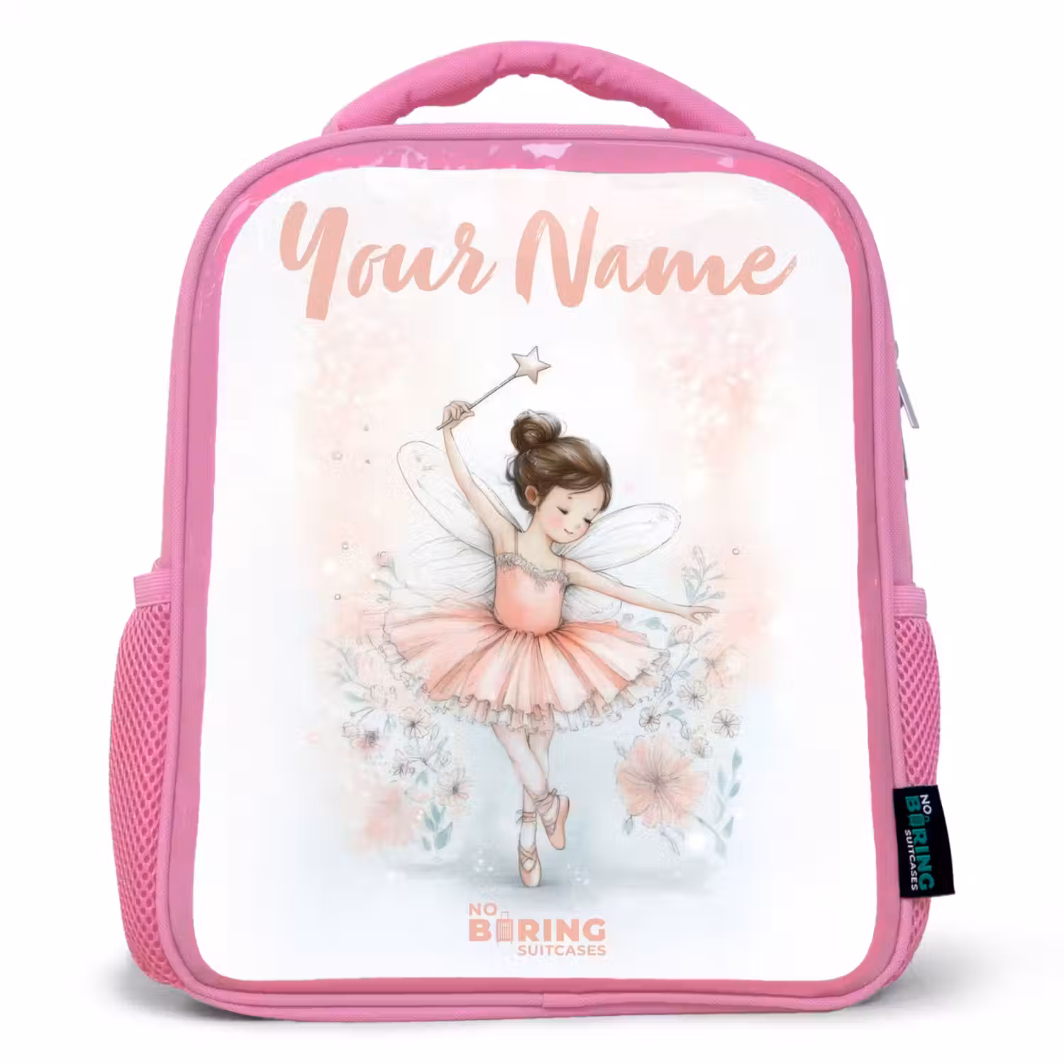 Ballerina - Elf - Fee Kinderrugzak - Roze middel -3d