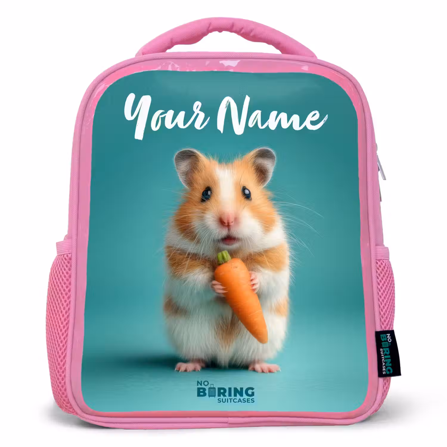 Hamster - Wortel - Dier Kinderrugzak - Roze middel -3d