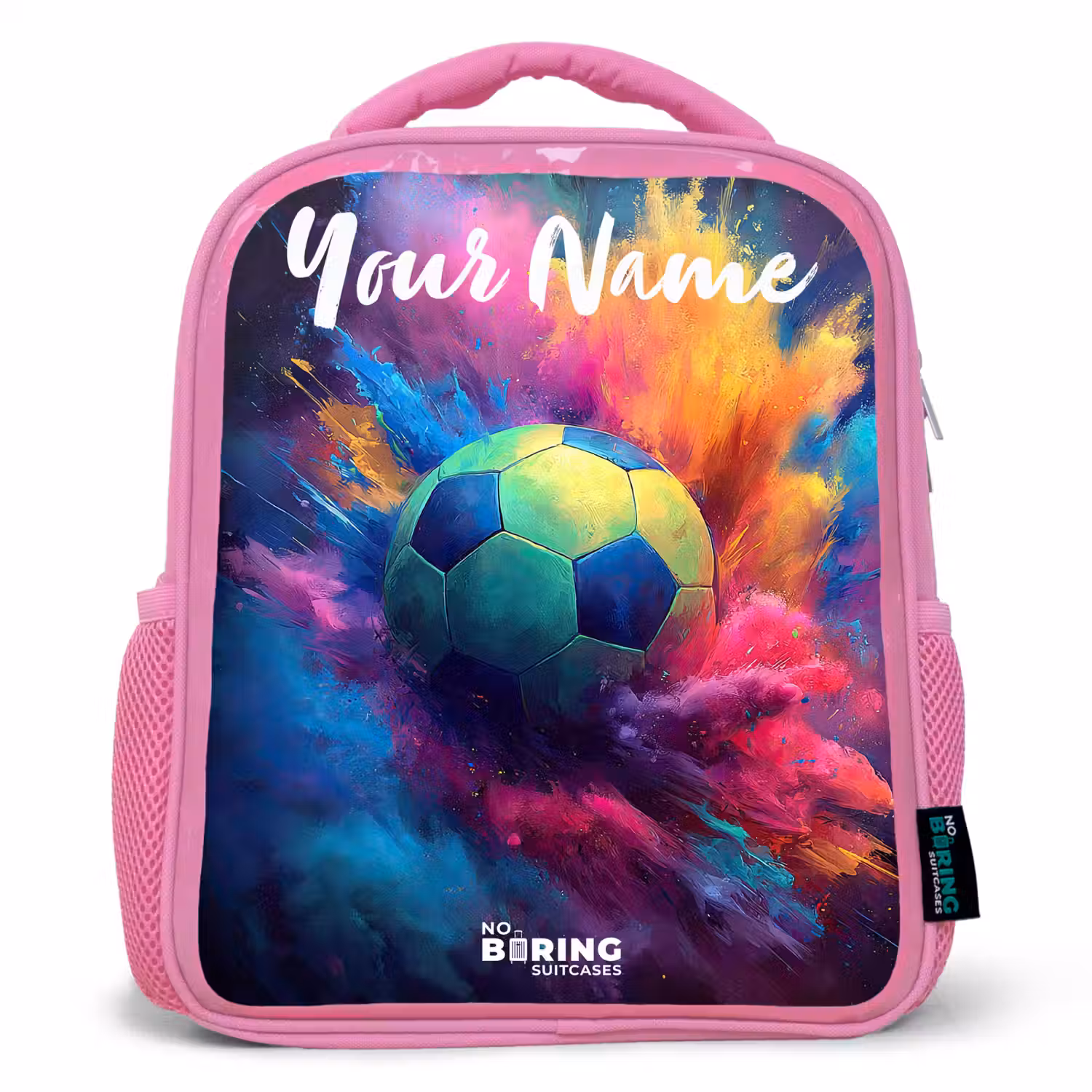 Neon - Bal - Kleurrijk Kinderrugzak - Roze middel -3d