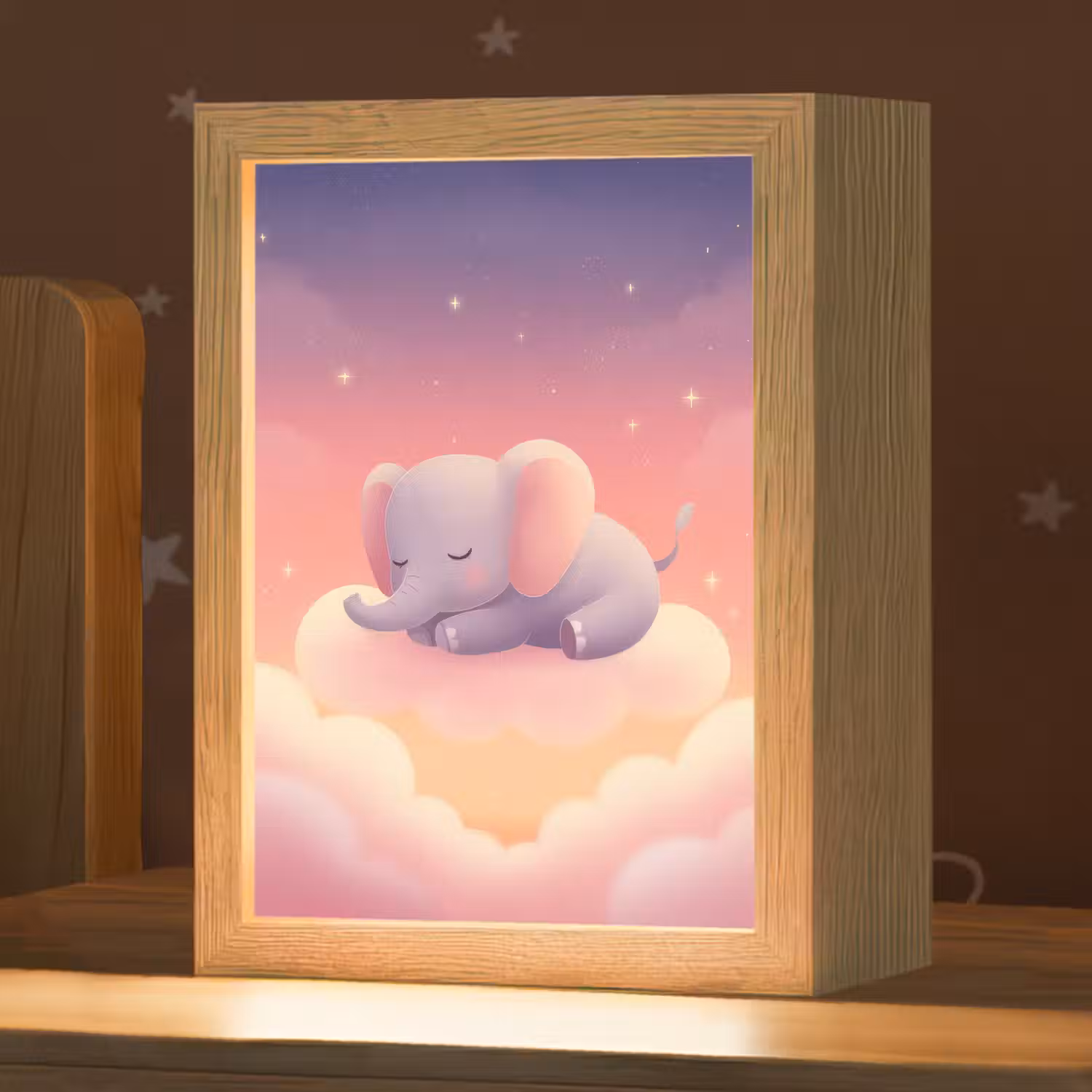 Dier - Roze - Wolken Light Box met kabel klein -zzz_3d_website