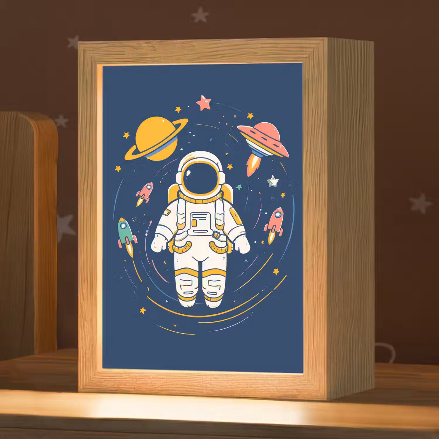 Astronaut - Planeten - Raket Light Box met kabel klein -zzz_3d_website