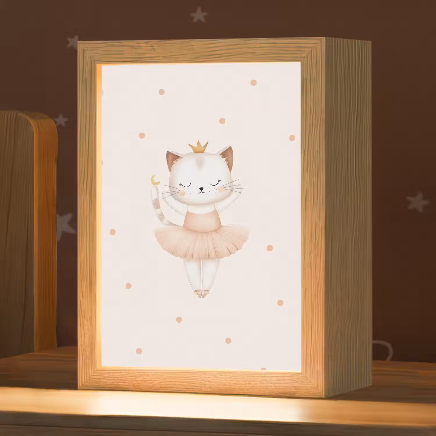 Ballerina - Kitten - Beige - Stippen Light Box met kabel klein -zzz_3d_website