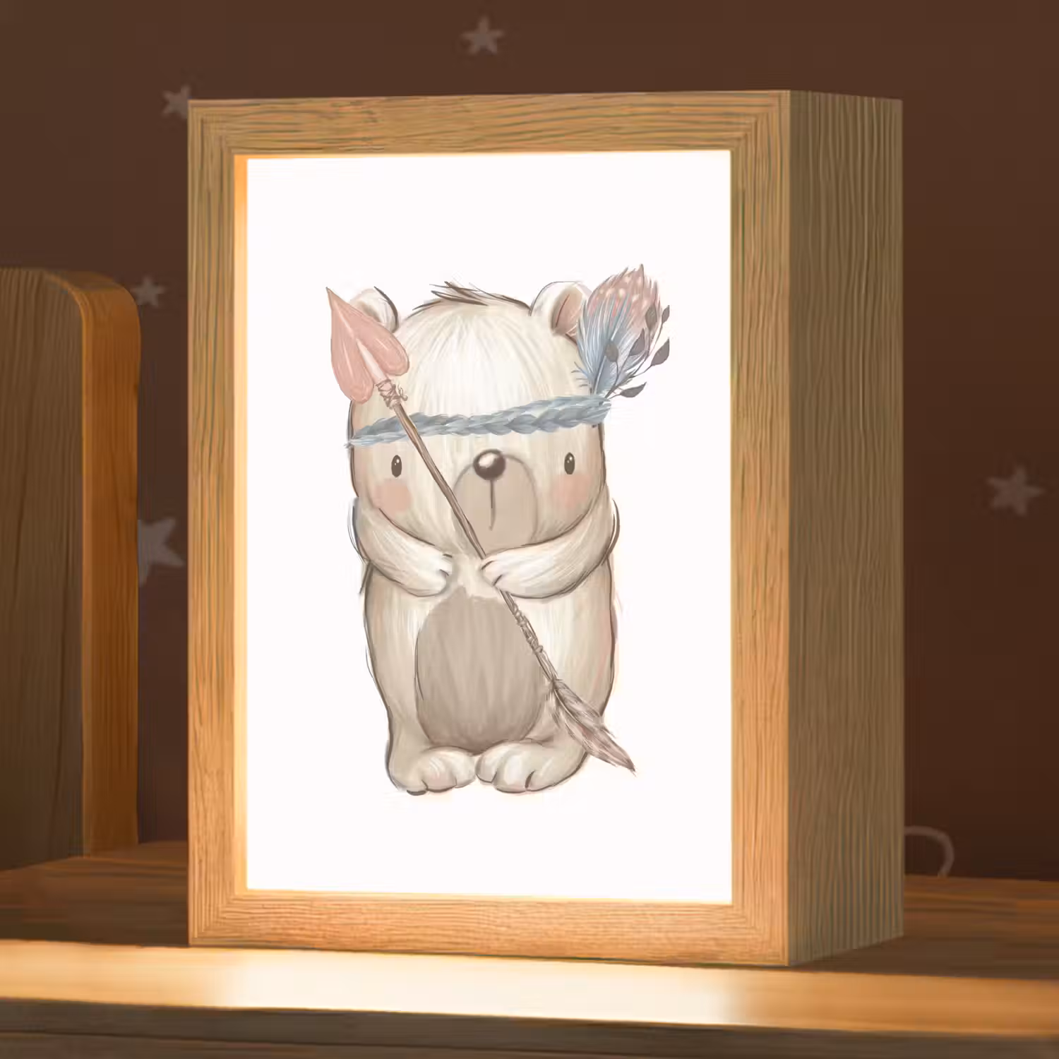 Beer - Dier - Bosdieren Light Box met kabel klein -zzz_3d_website