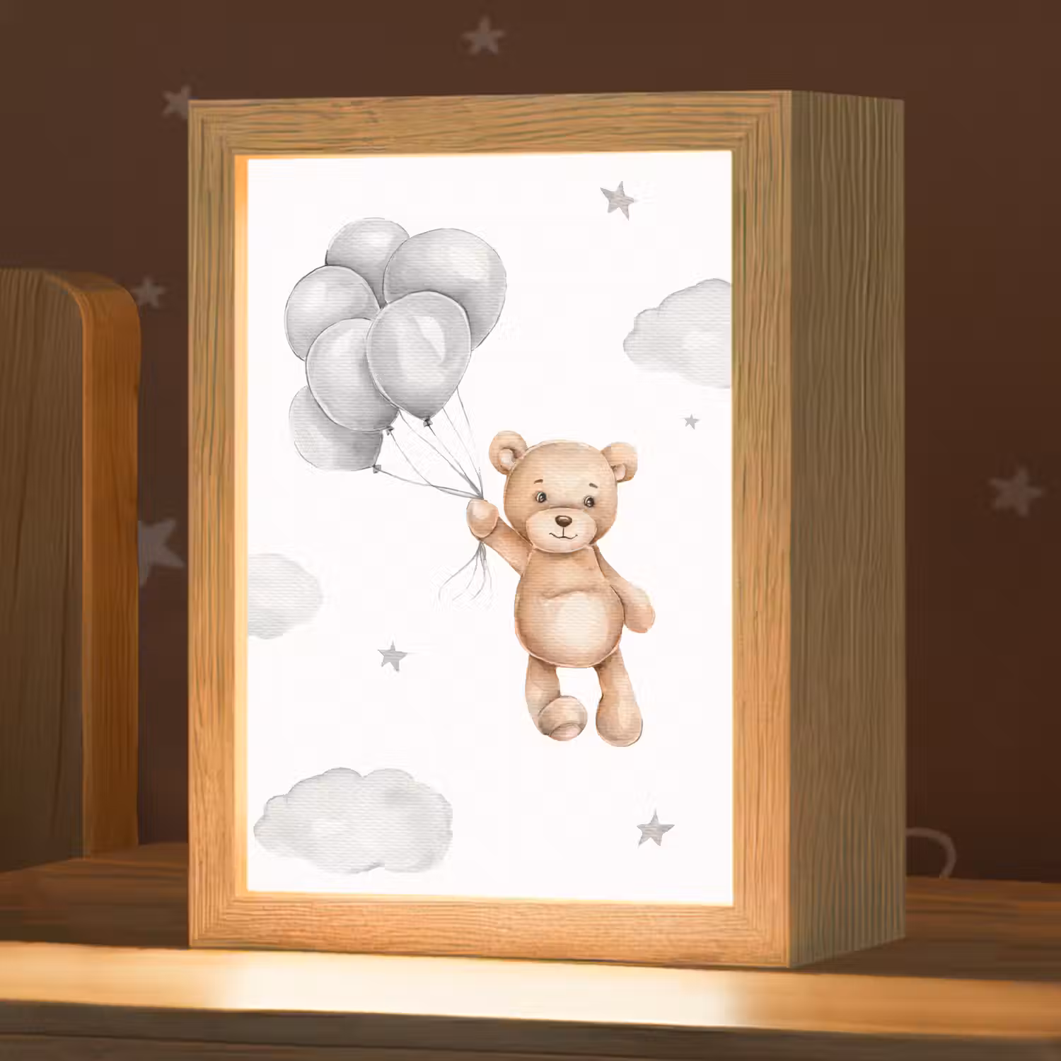 Beer - Ballon - Sterren - Kinderen Light Box met kabel klein -zzz_3d_website
