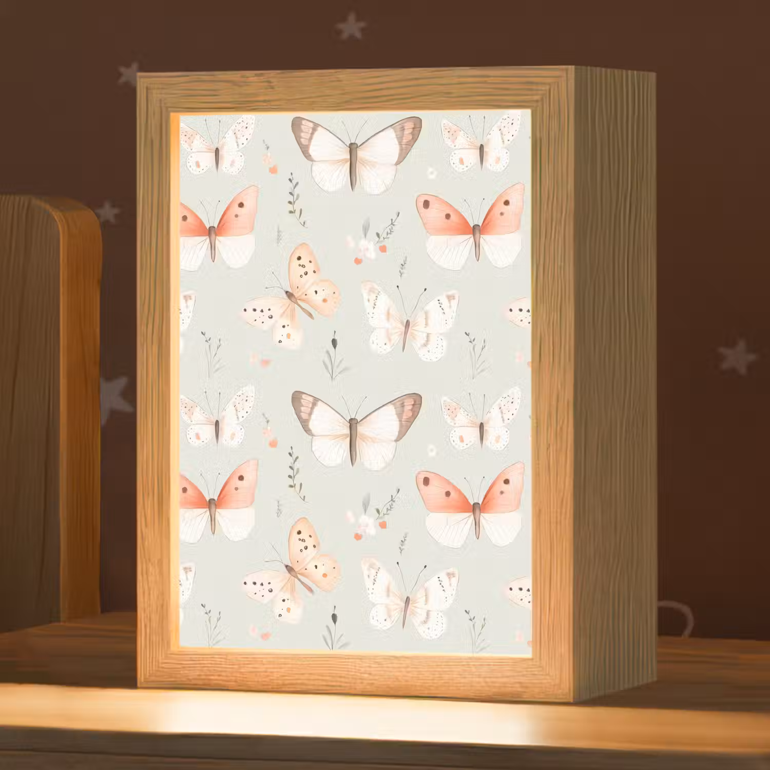 Vlinder - Patroon - Pastel Light Box met kabel klein -zzz_3d_website