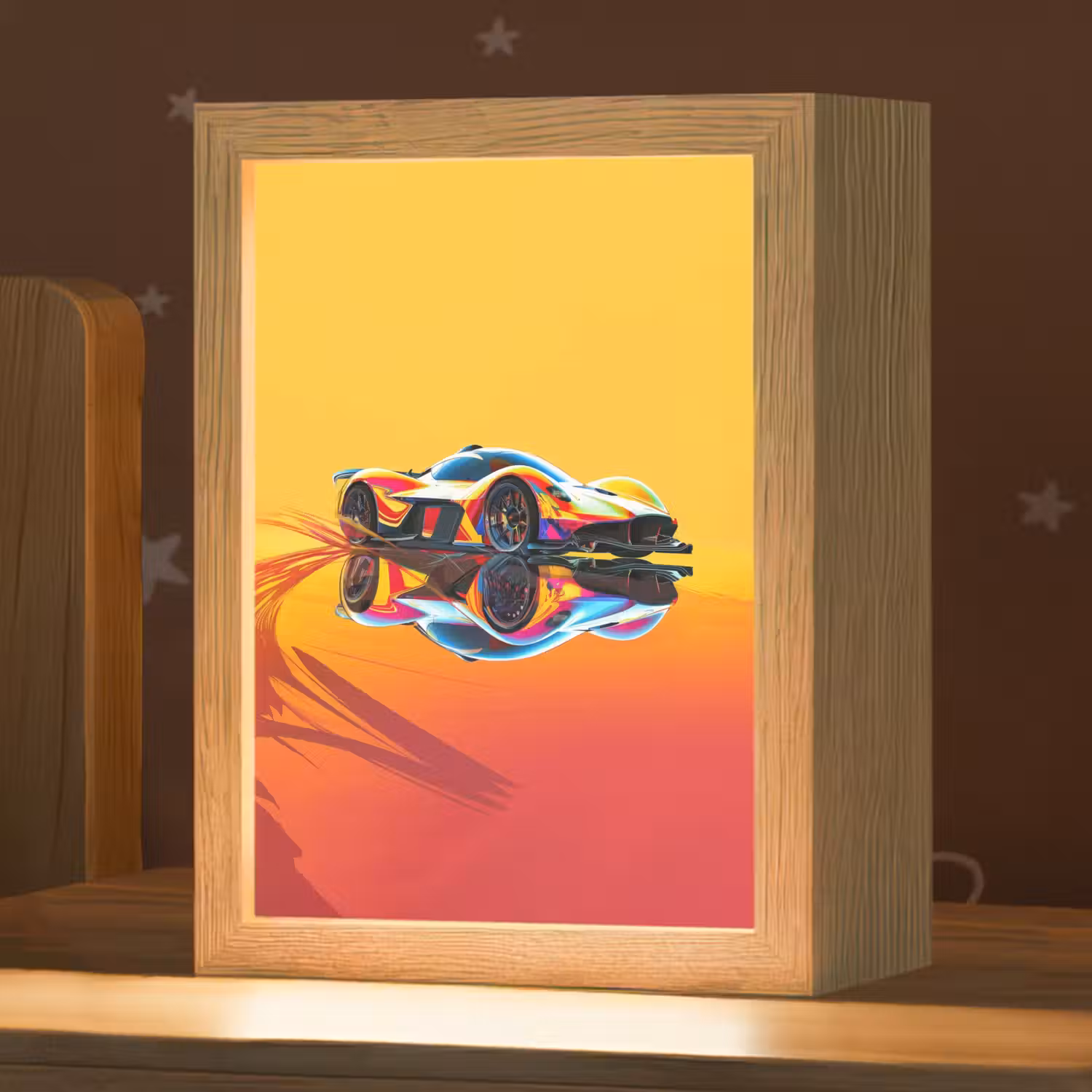 Auto - Race - F1 - Jongens - Geel - Rood Light Box met kabel klein -zzz_3d_website