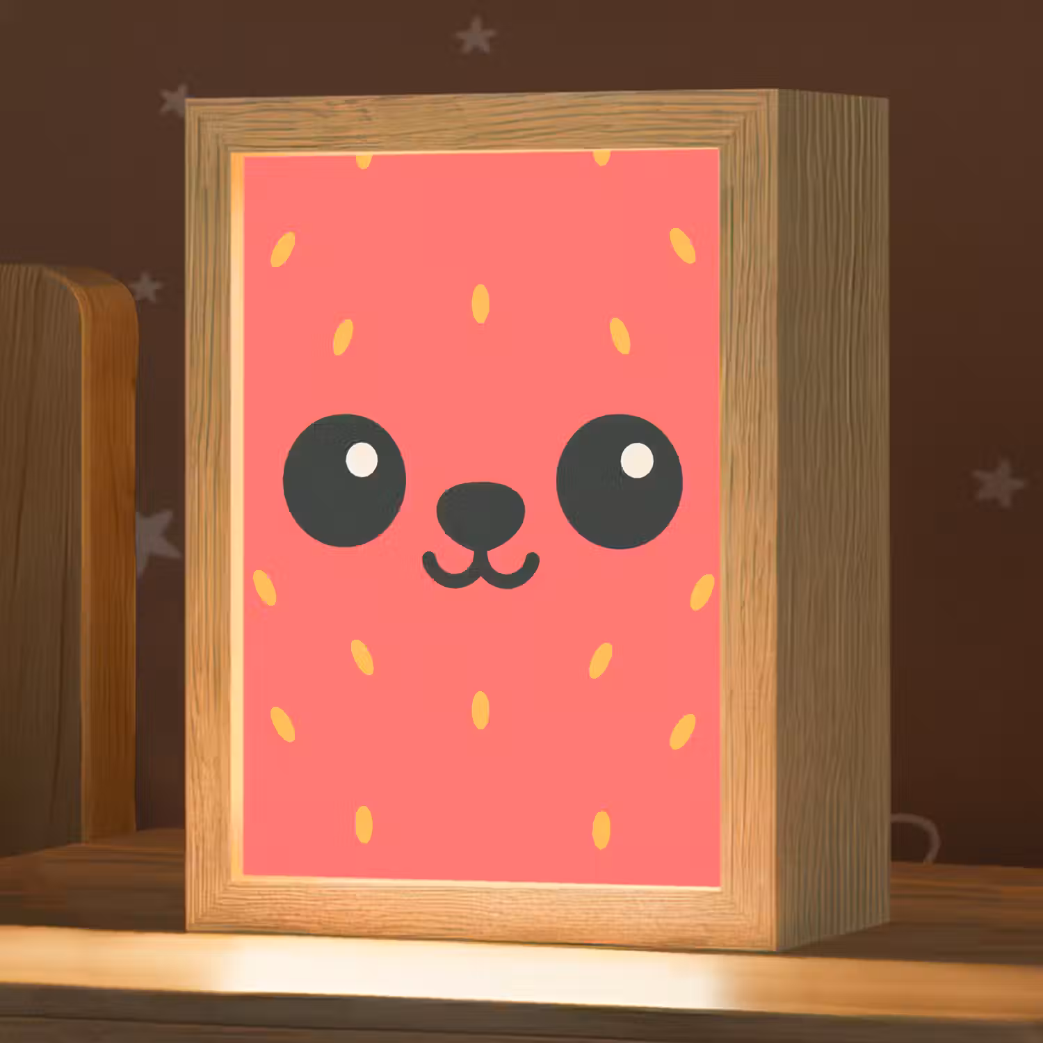Kat - Aardbei - Cartoon Light Box met kabel klein -zzz_3d_website