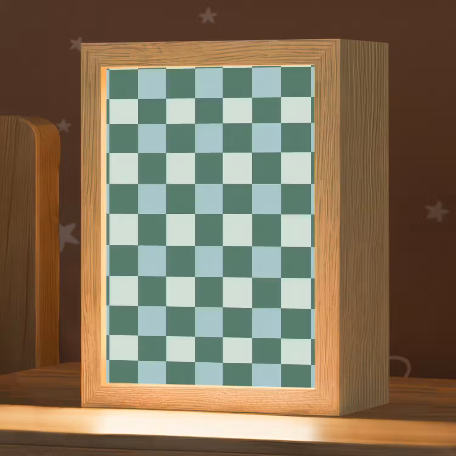 Schaakbord - Klassiek - Groen Light Box met kabel (Kinderlampje) klein 904 -zzz_3d_website