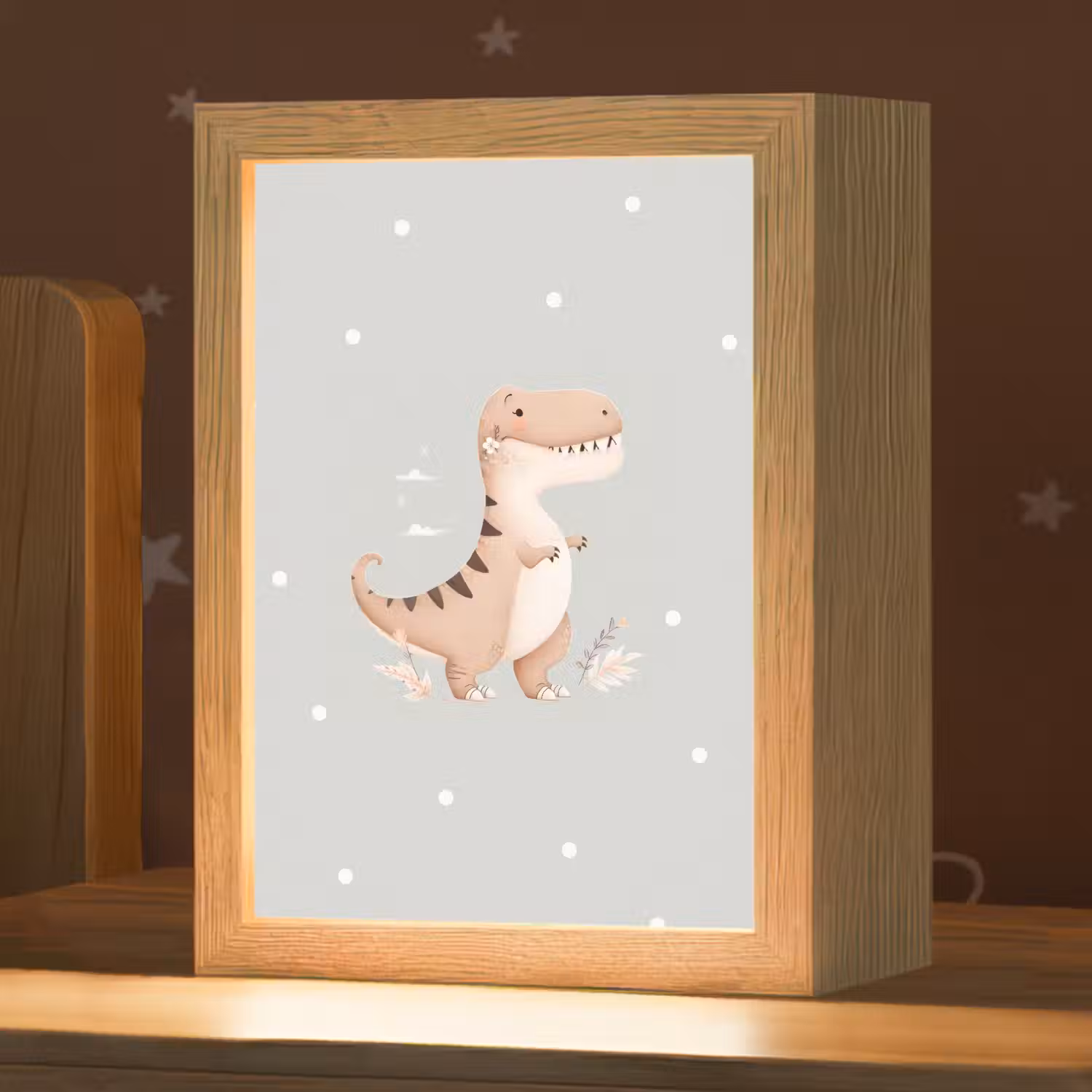 Dino - Bloemen - Blauw - Stippen Light Box met kabel klein -zzz_3d_website