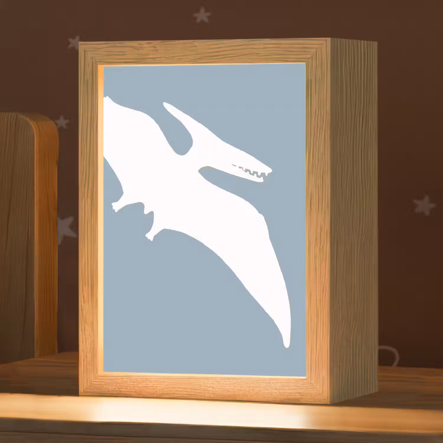 Dino - Pteranodon - Dinosaurus - Blauw Light Box met kabel klein -zzz_3d_website