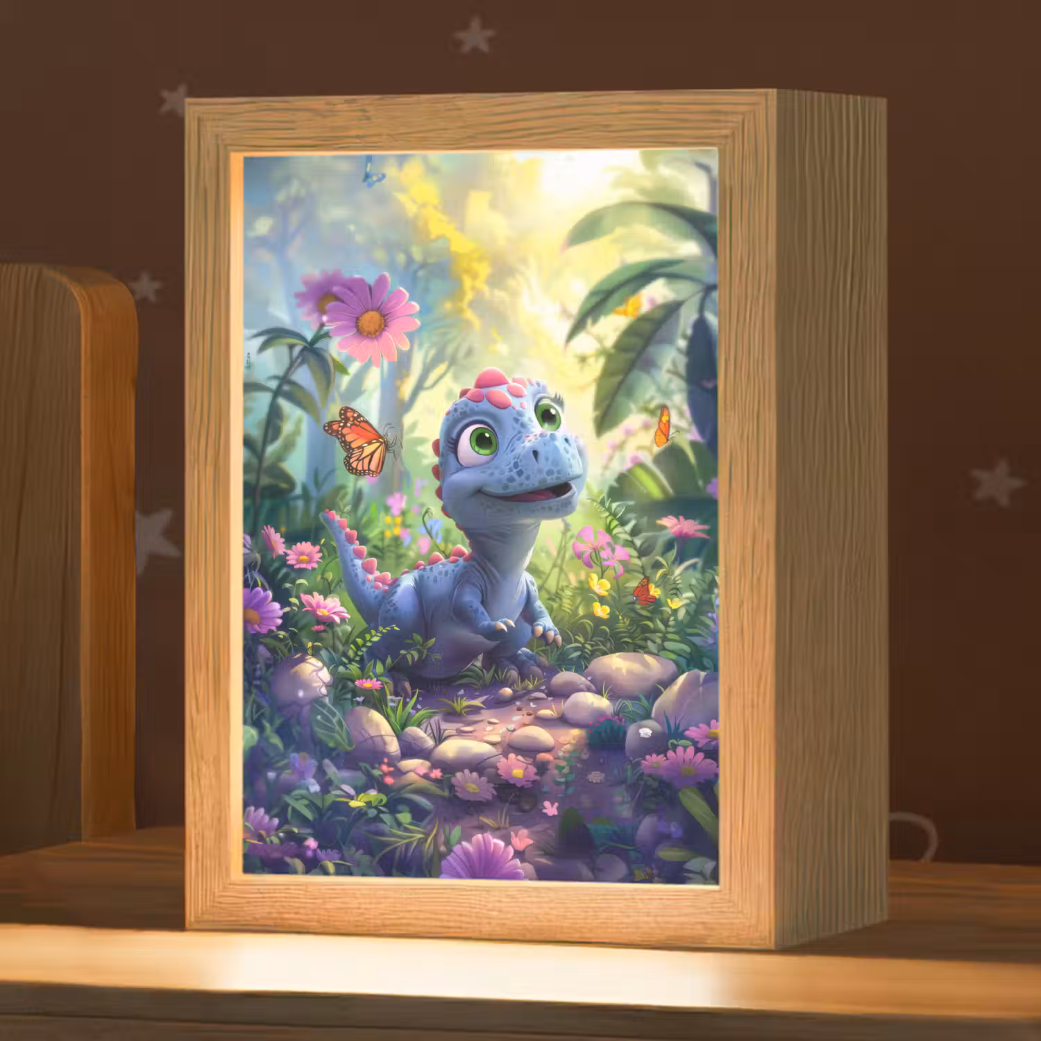 Dino - Paars - Baby - Dinosaurus Light Box met kabel klein -zzz_3d_website