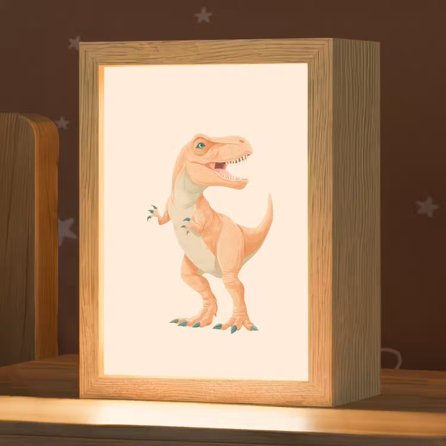 Dino - T-Rex - Oranje Light Box met kabel klein -zzz_3d_website