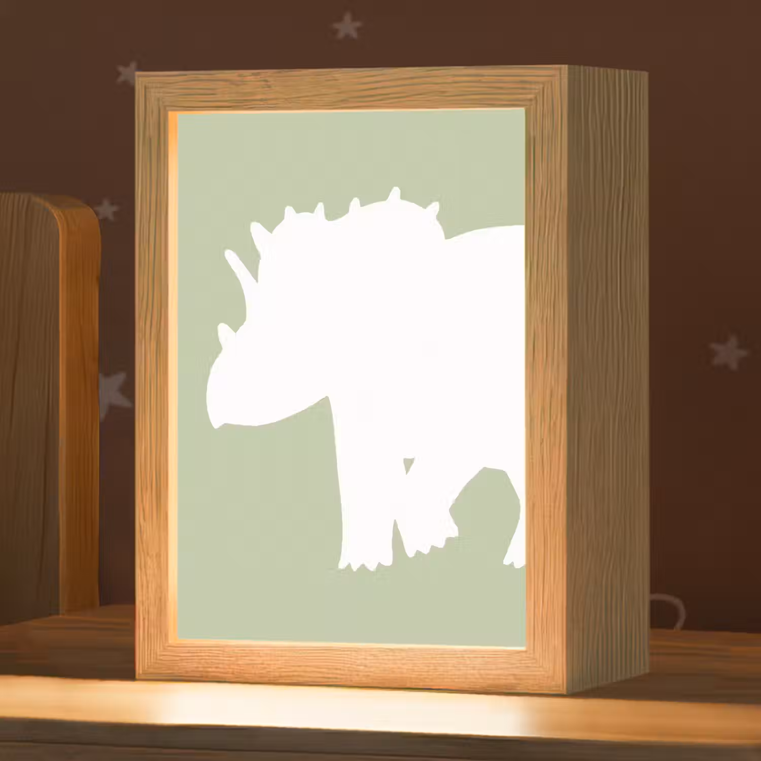Dino - Triceratops - Dinosaurus - Groen Light Box met kabel klein -zzz_3d_website
