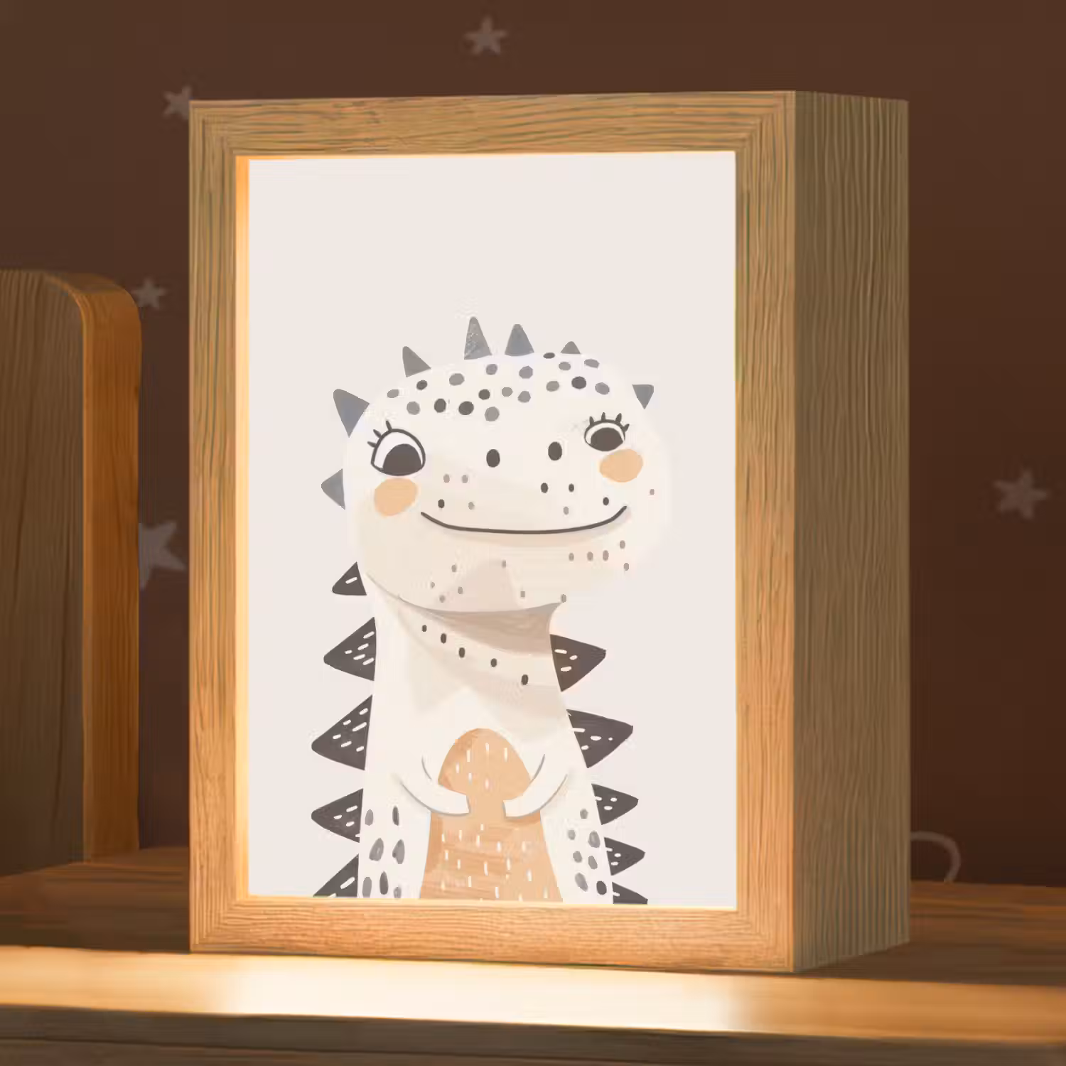 Dinosaurus - Pastel kleuren Light Box met kabel klein -zzz_3d_website